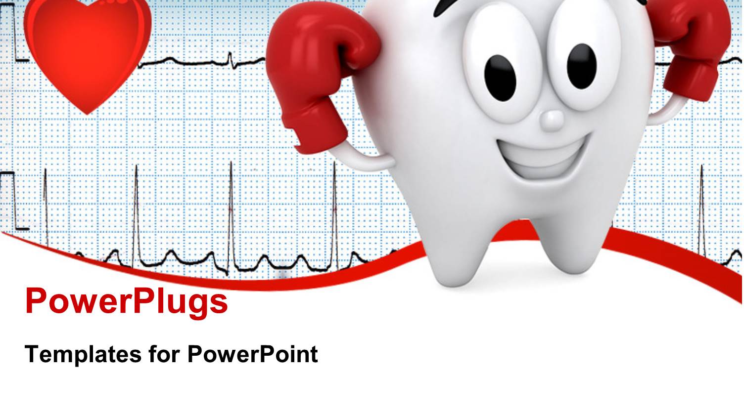 Tooth Showing its Strength Placed on a Medical Background