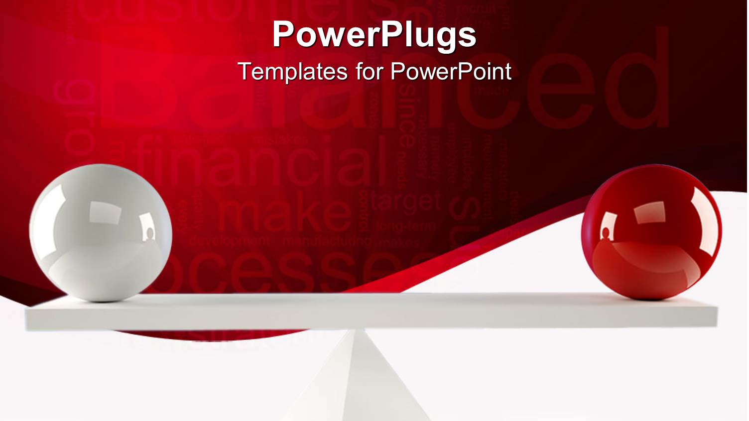 Tow Balls of Different Colors Balanced on a Wooden Piece