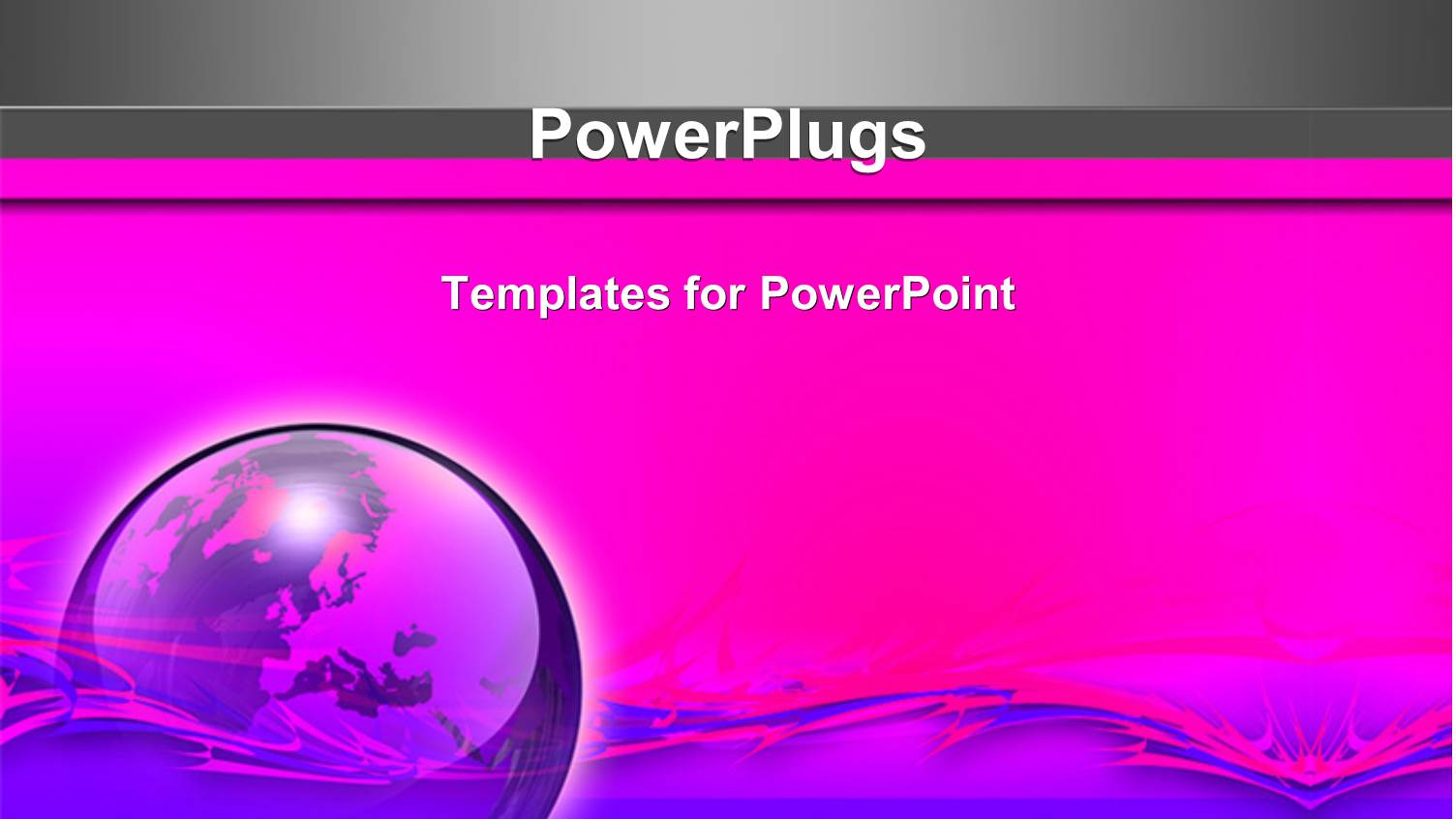 Transparent Earth Globe on Abstract Pink and Red Colored Surface 