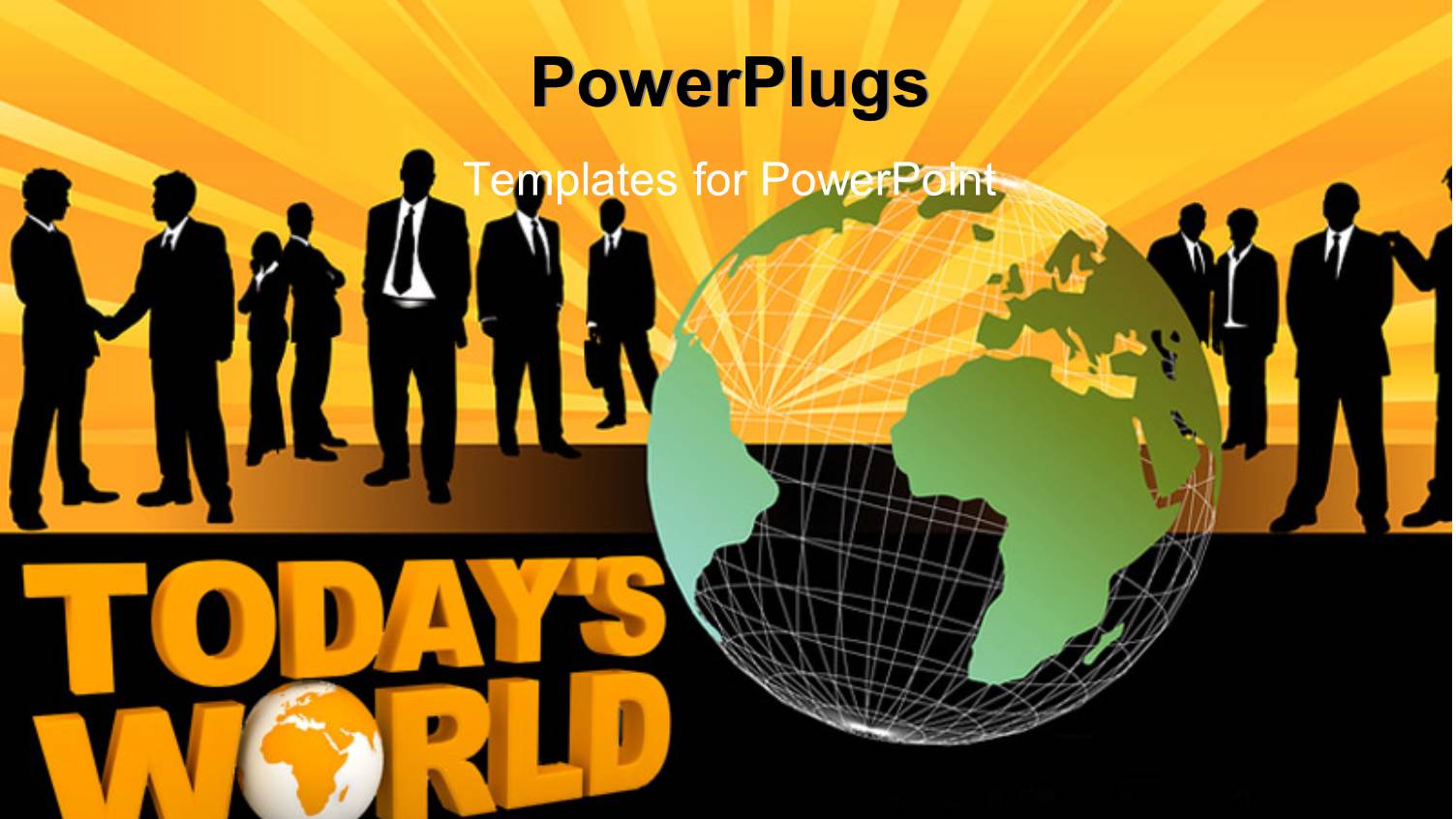 Transparent Earth Globe with Business Men Shaking Hands 