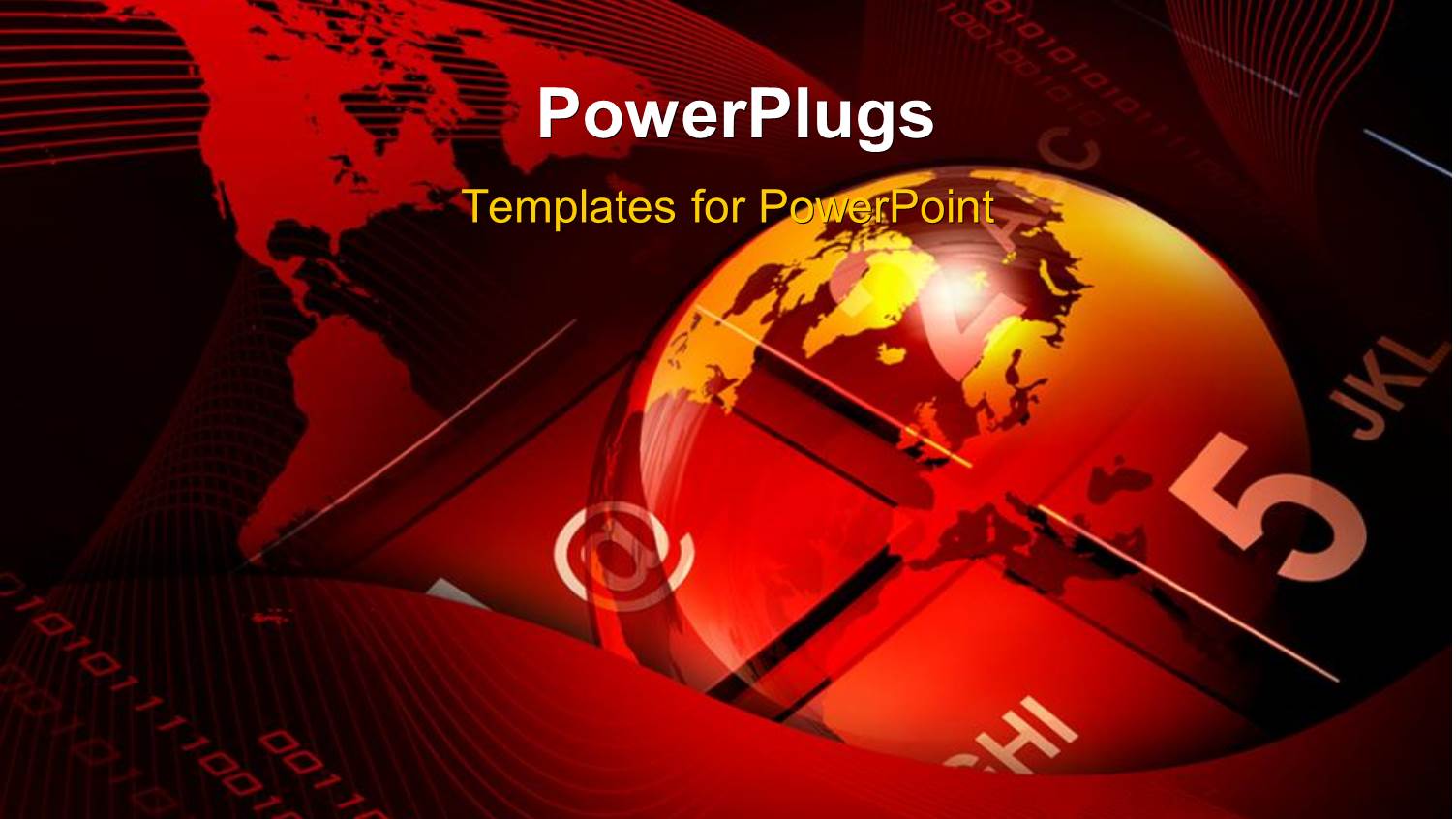 Transparent Earth Globe Over Computer Keyboard and World Map