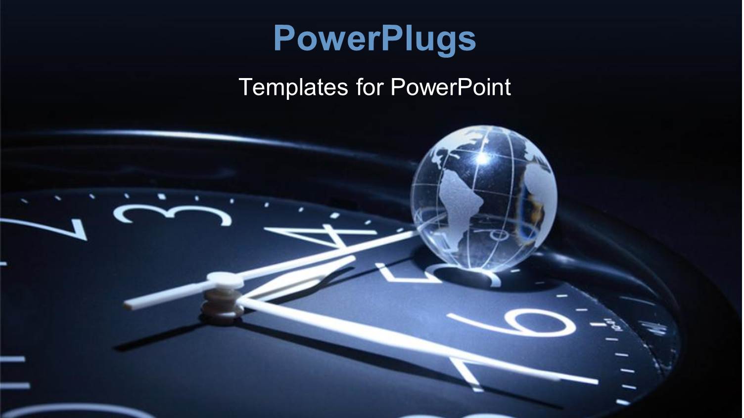 Transparent Earth Globe Sitting on Wall Clock