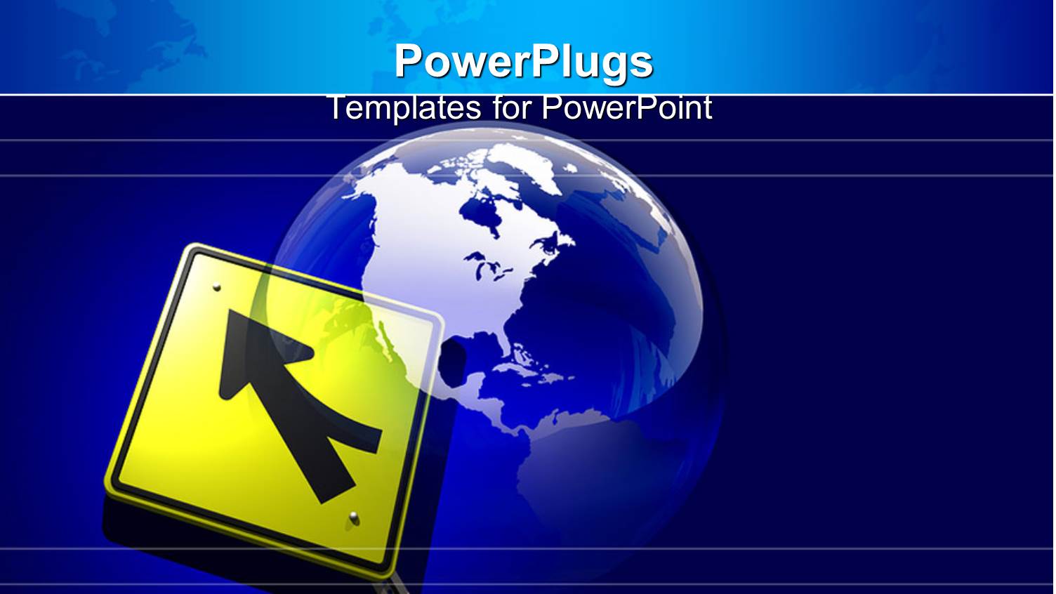 a Transparent Earth Globe with a Yellow Sign Post