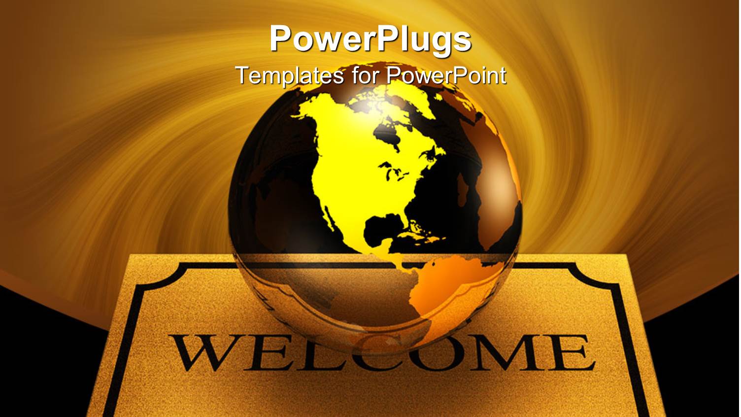 Transparent Glass Earth / Globes on Brown Colored Welcome Mat