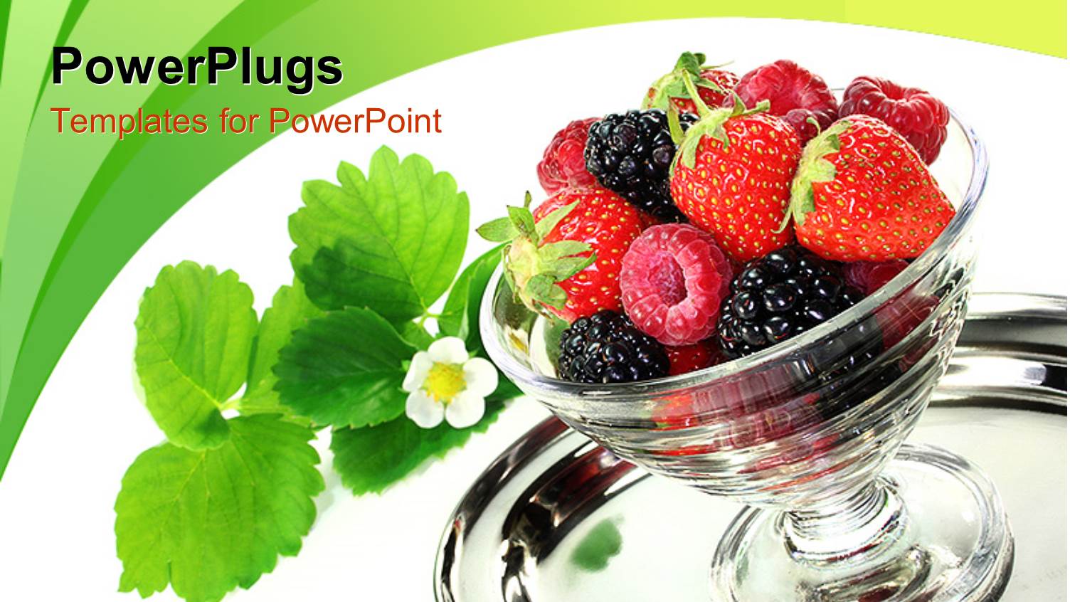 Transparent Glass Filled with Fresh Berries and Blackcurrant in Tray 