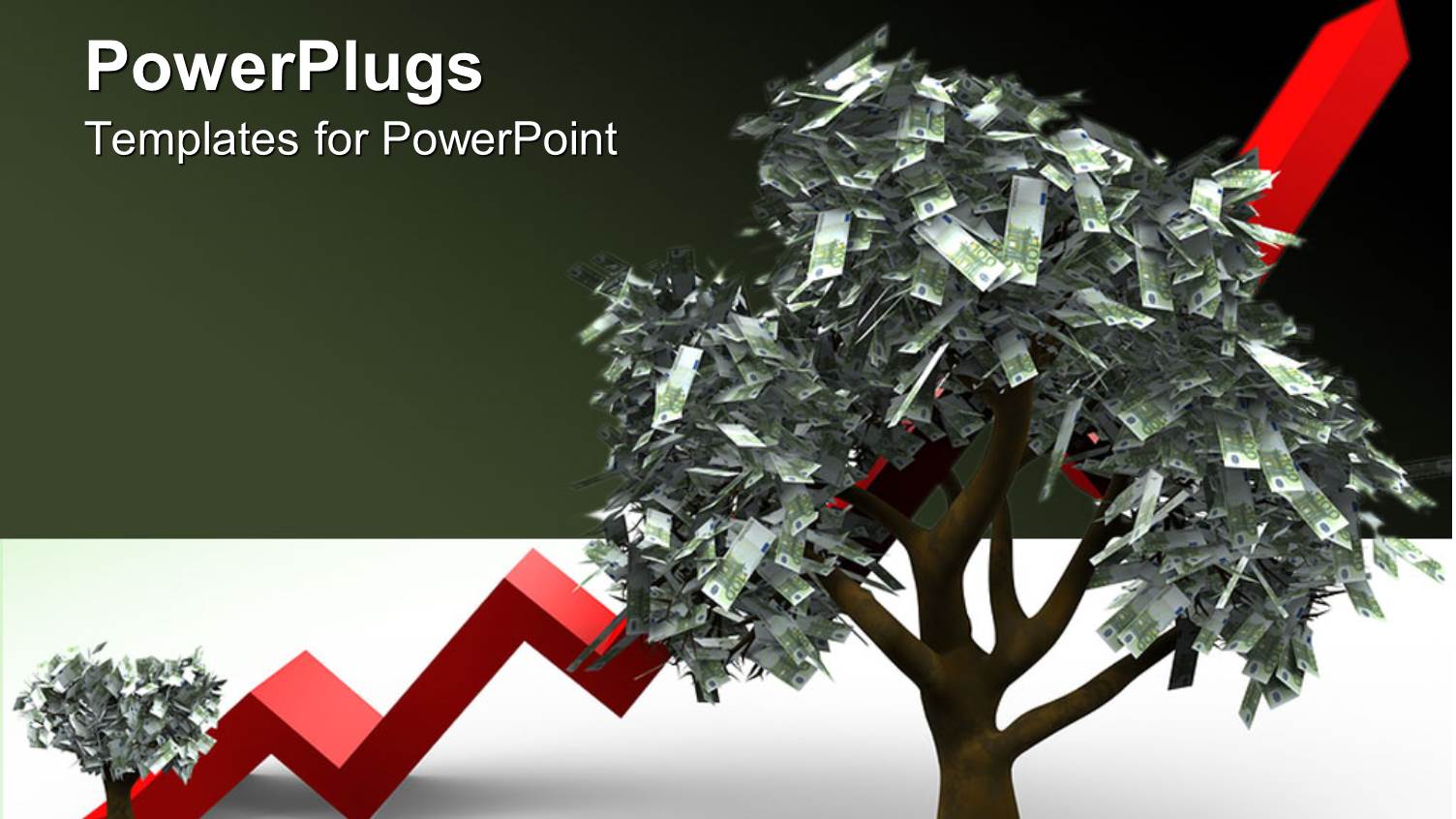 a Tree Made of Scrap with a Growth Sign