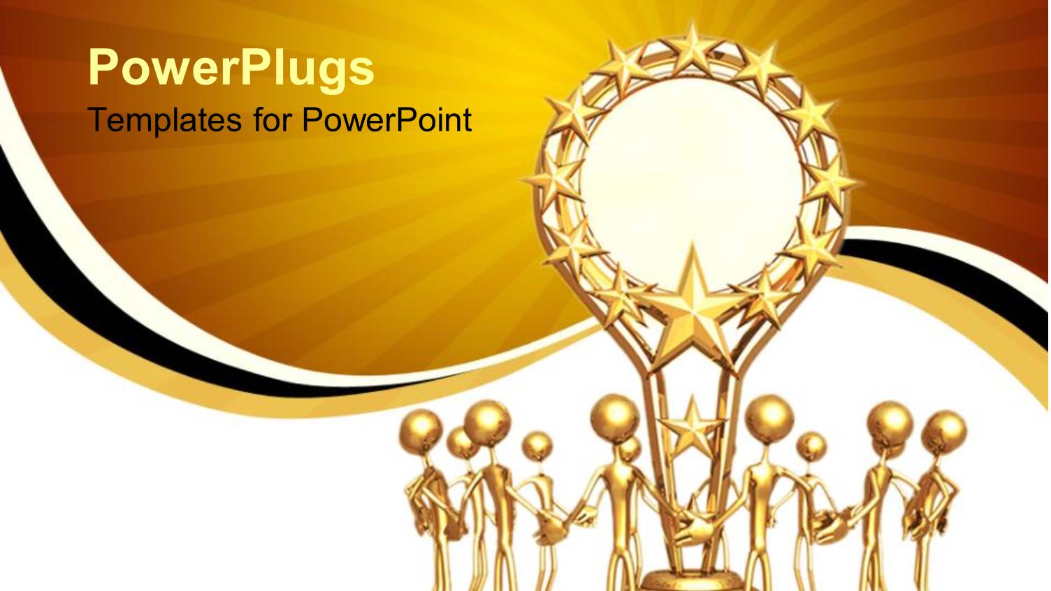 Trophy Award Gold Sun Yellow White Black Stripe Background