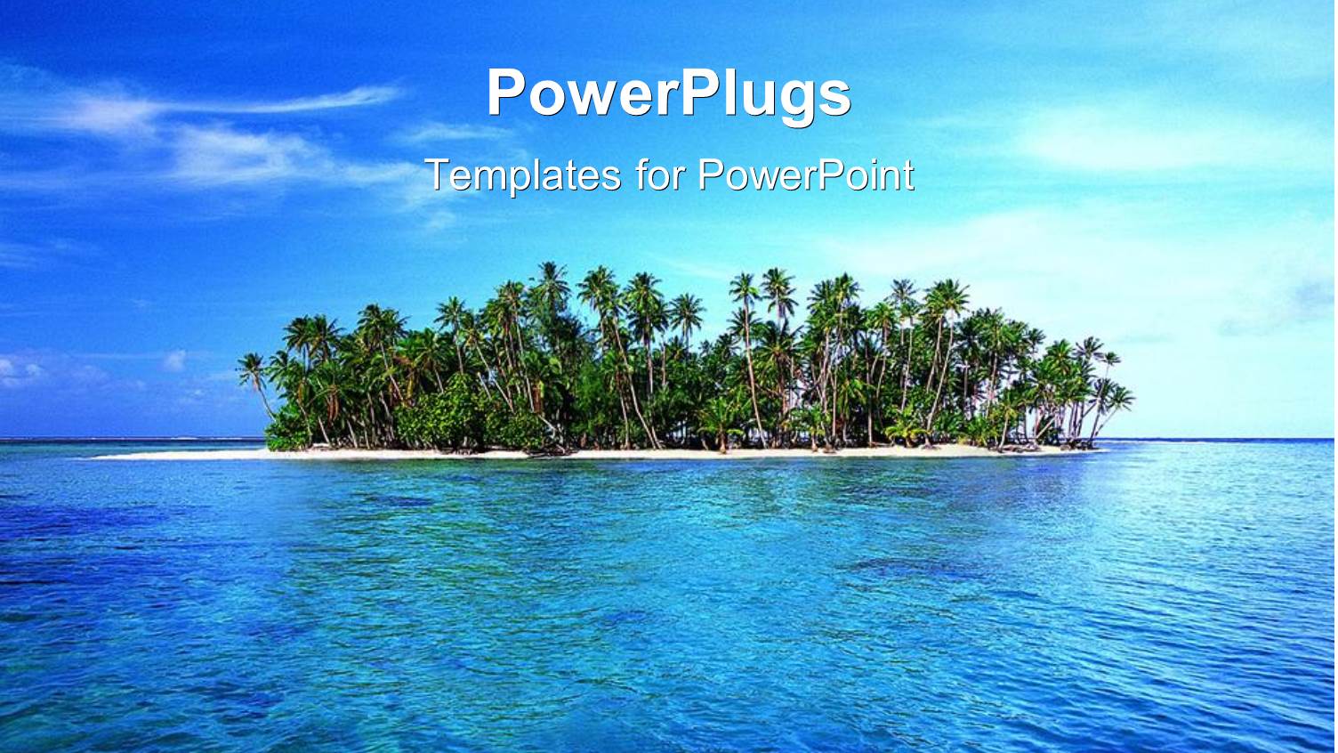 Tropical Island with Palm Trees and Ocean