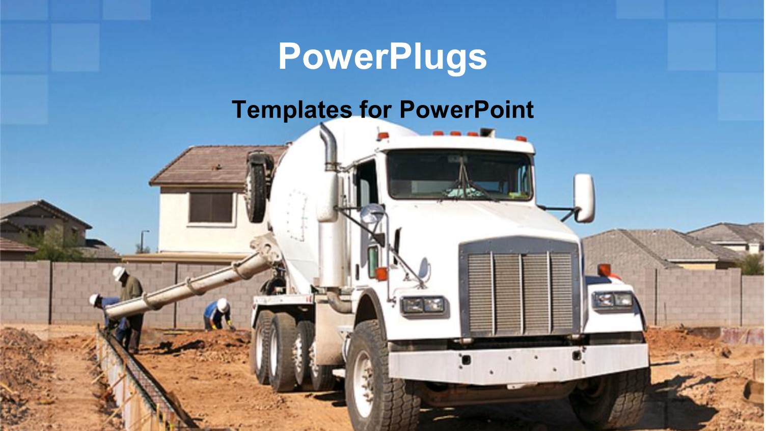 a Truck with the Construction Going on