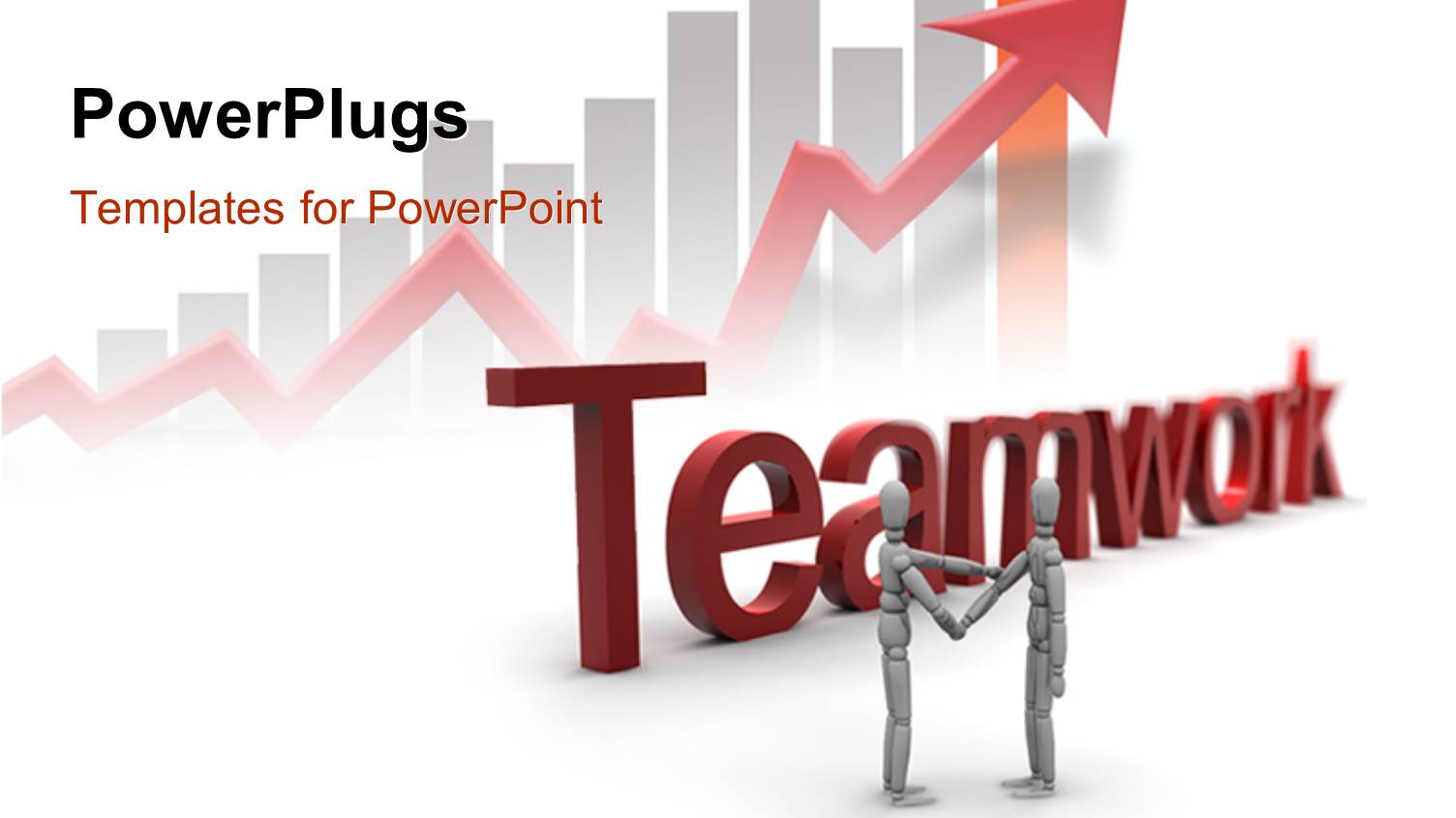 Two 3d Characters Having a Hand Shake in Front of a Text that Spells Out the Word 