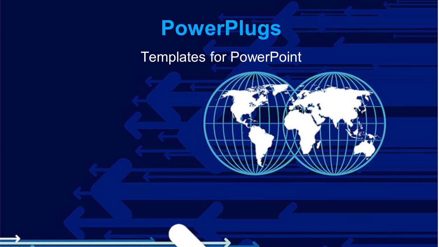 Two 3D Transparent Globes with Lots of Blue Arrows