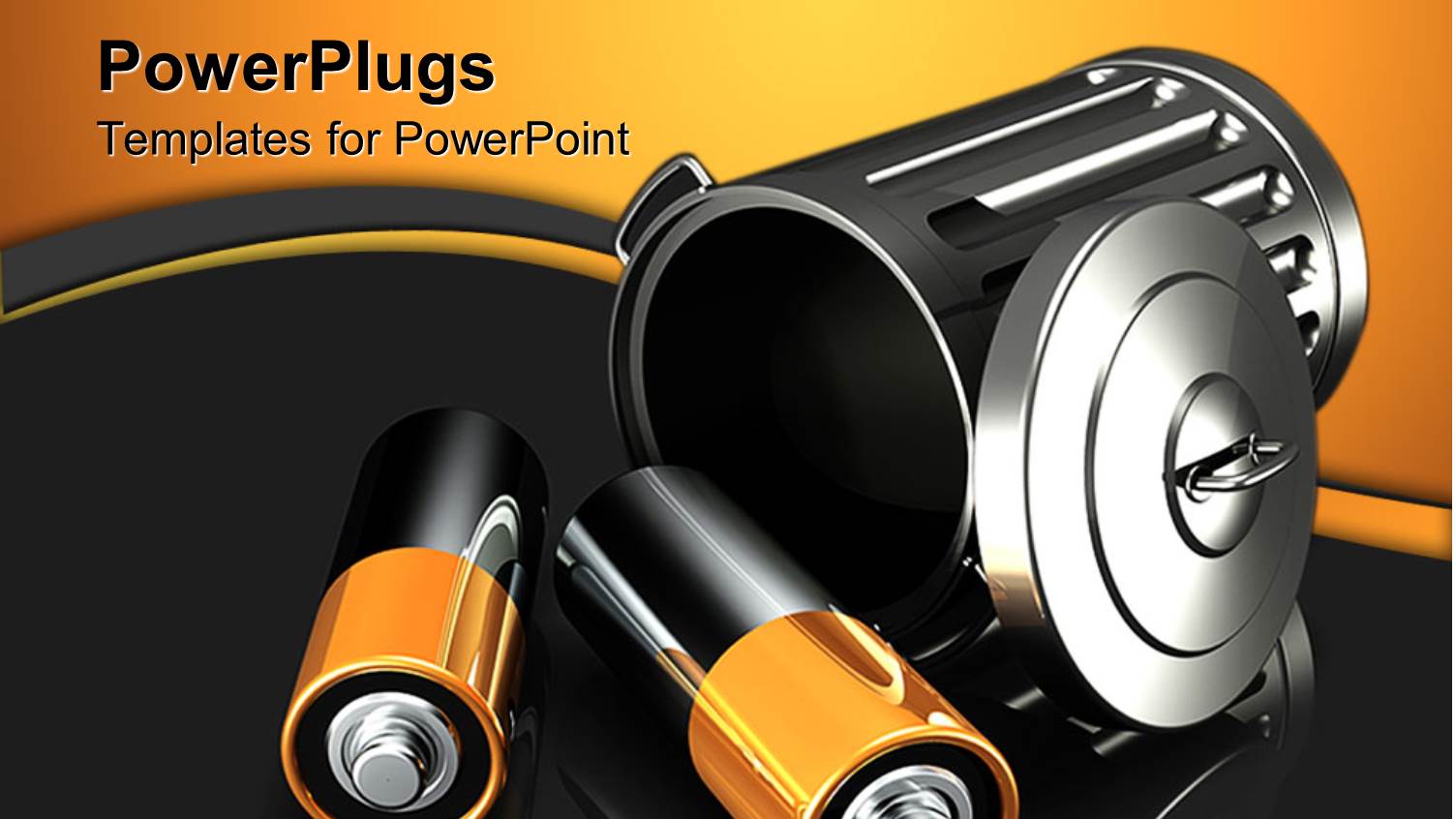 Two AA Batteries Spilling Out of Trash can Rechargeable Batteries