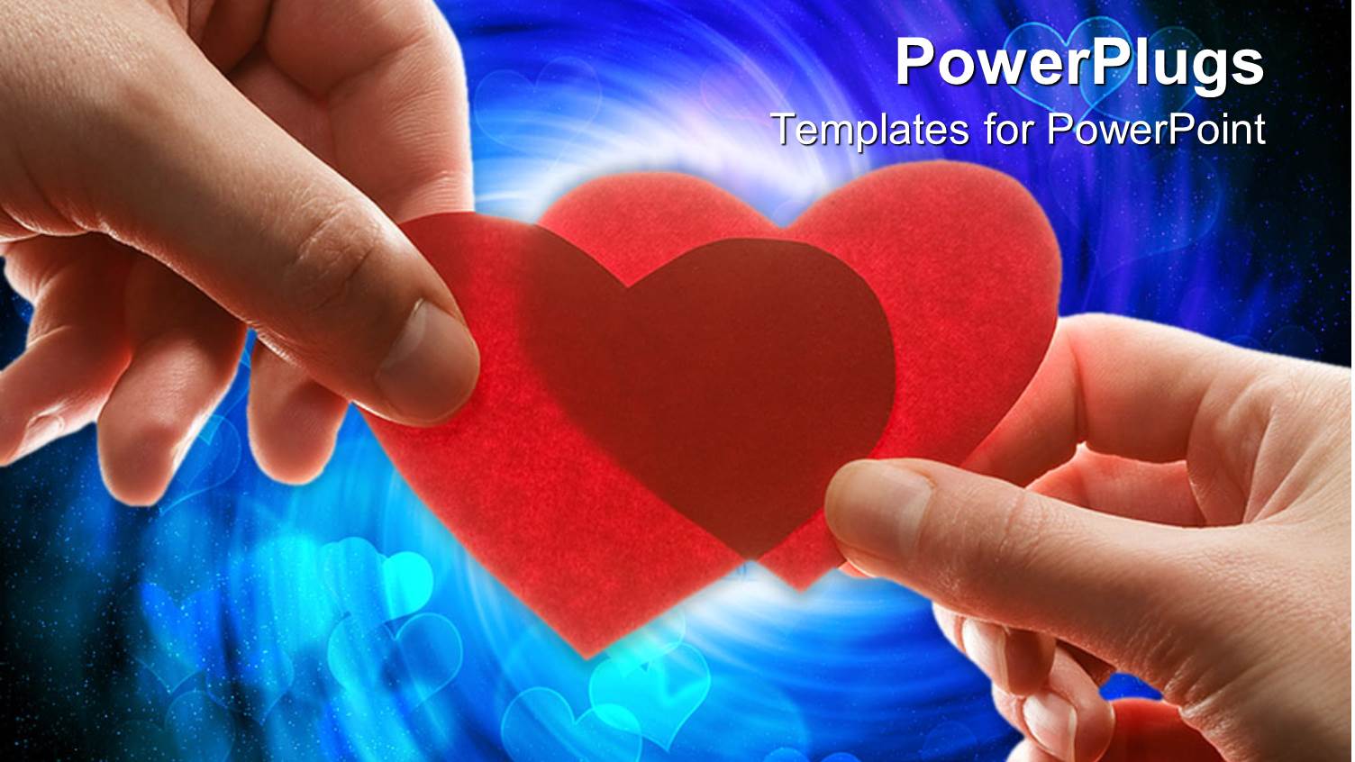 Two Adult Hands Holding Red Love Shaped Cut Papers