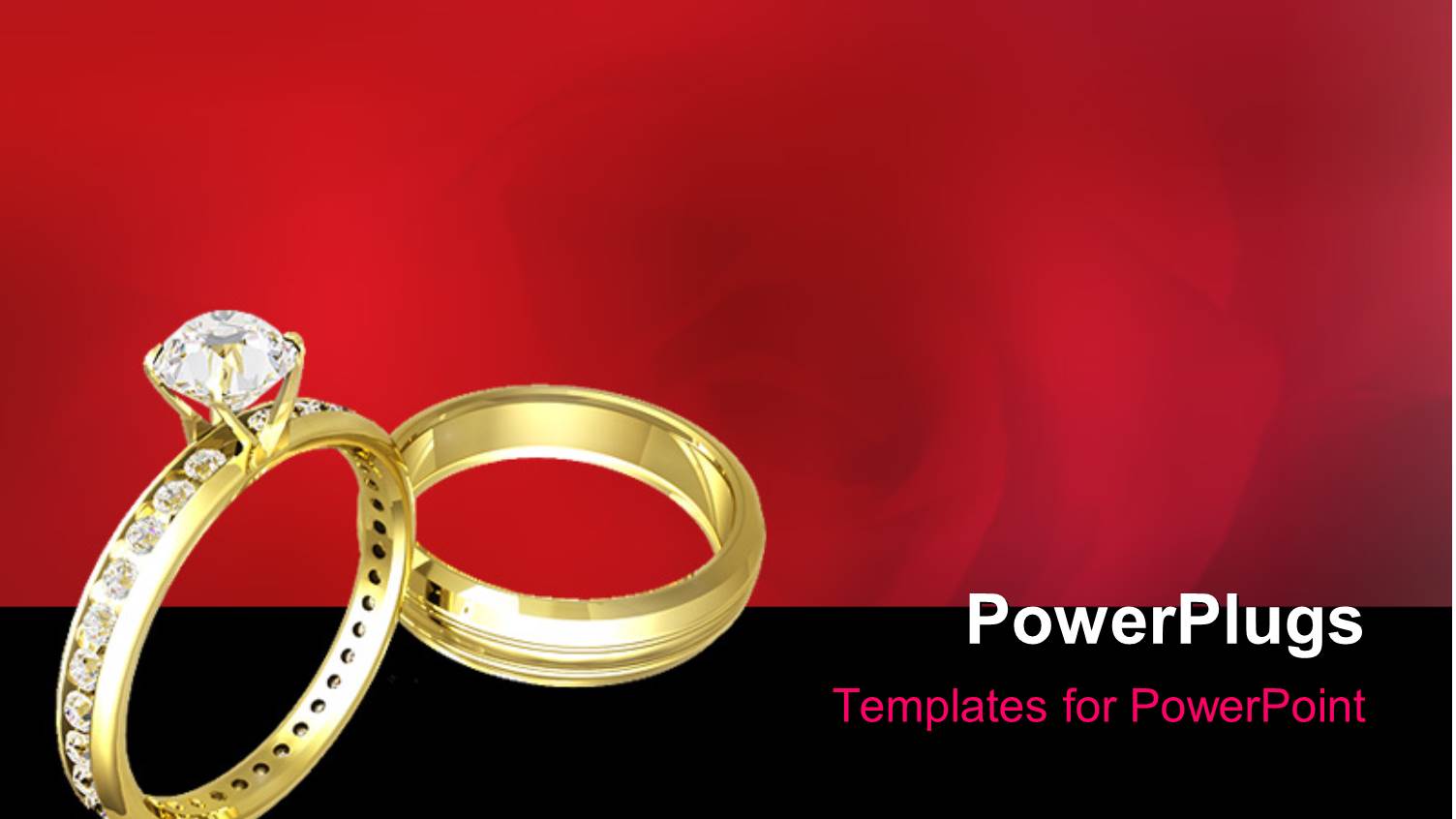 Two Beautiful Wedding Rings on a Blurred Flowery Background