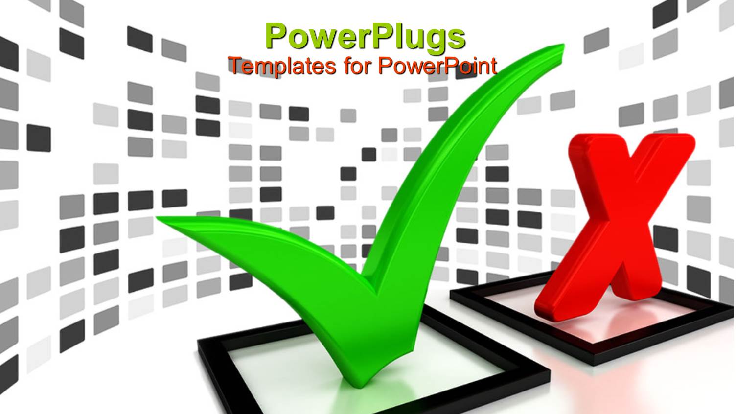 Two Black Check Boxes with a Pass Mark and 