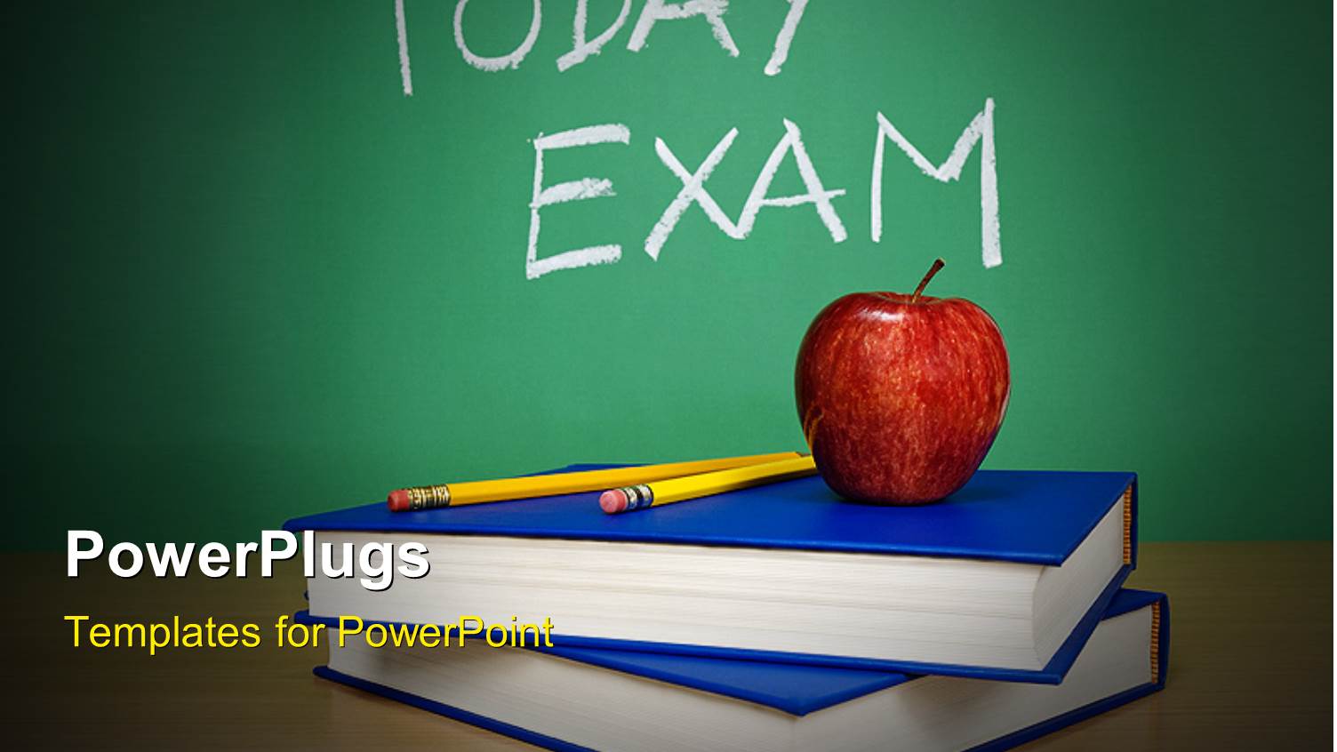 Two Books with an Apple and Pencils