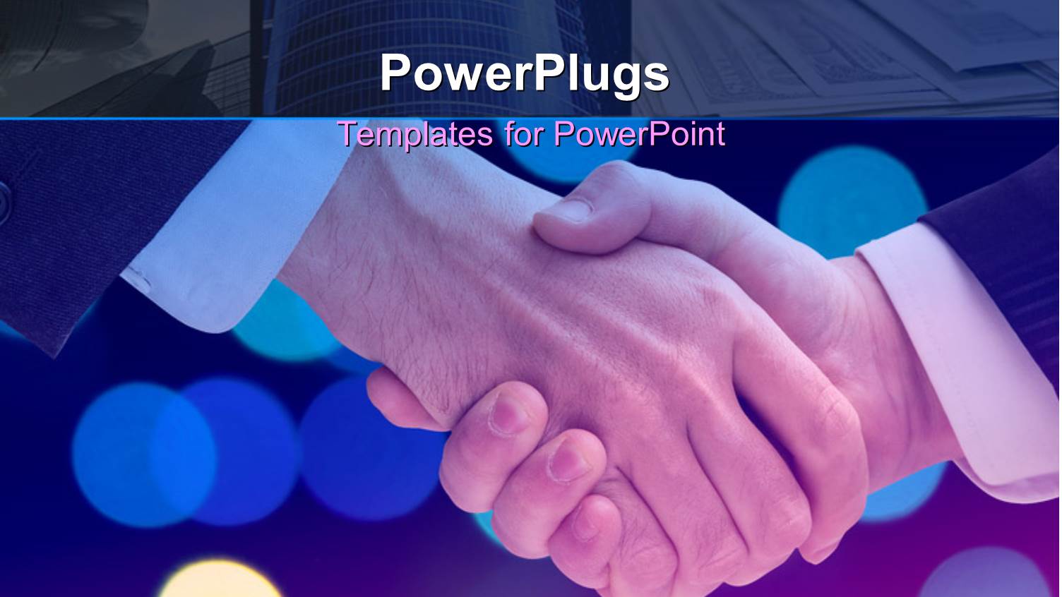 Two Business Men Shaking Hands on a Dark Background