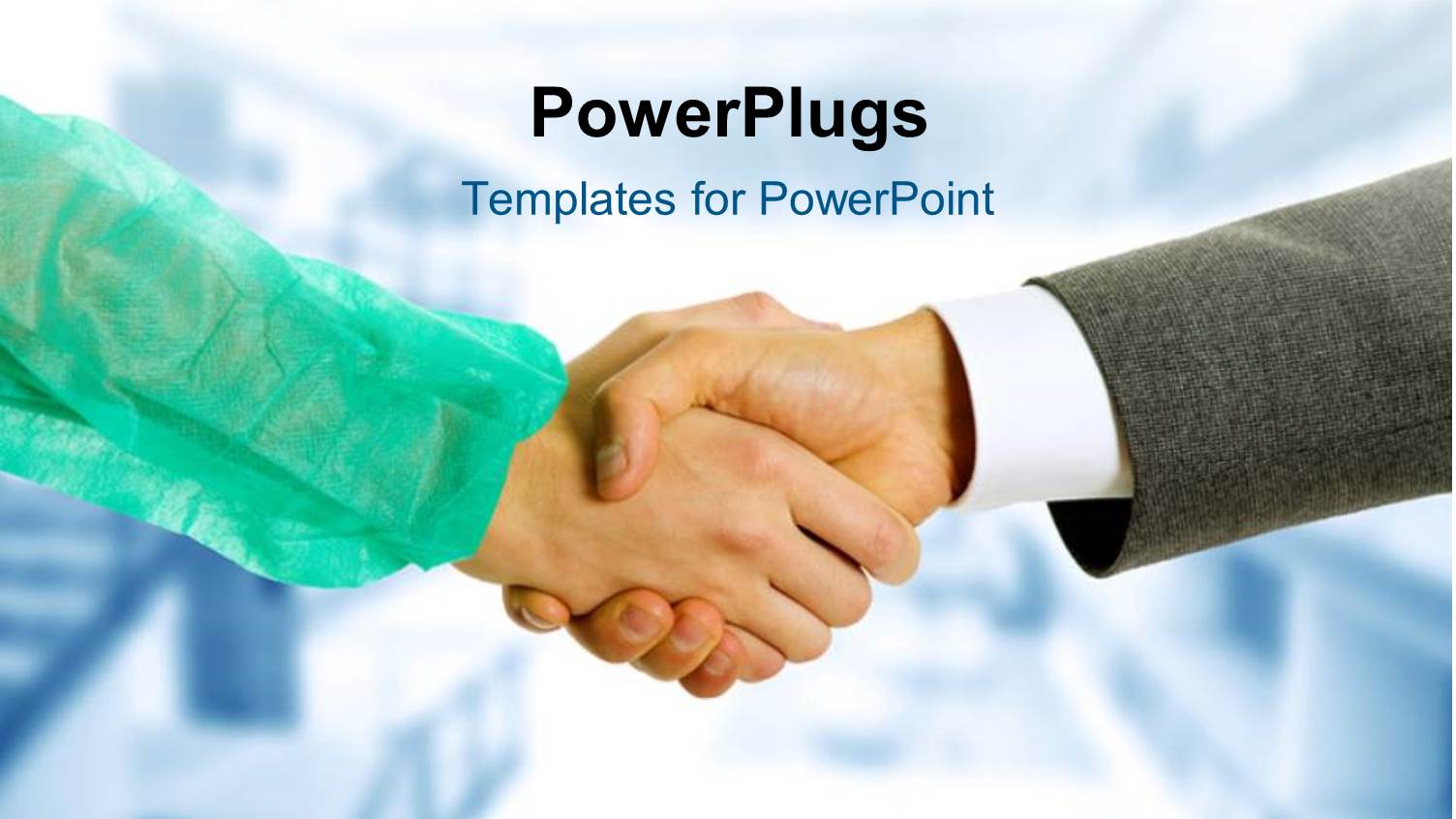 Two Business People Having a Hand Shake in Agreement