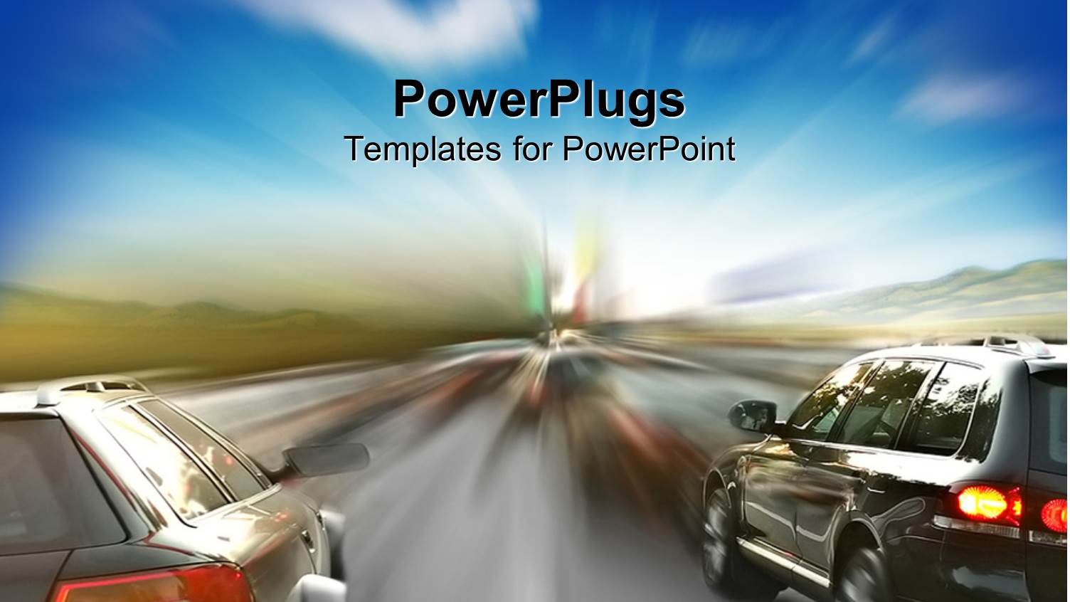 Two Cars Racing, Blurry Motion Picture