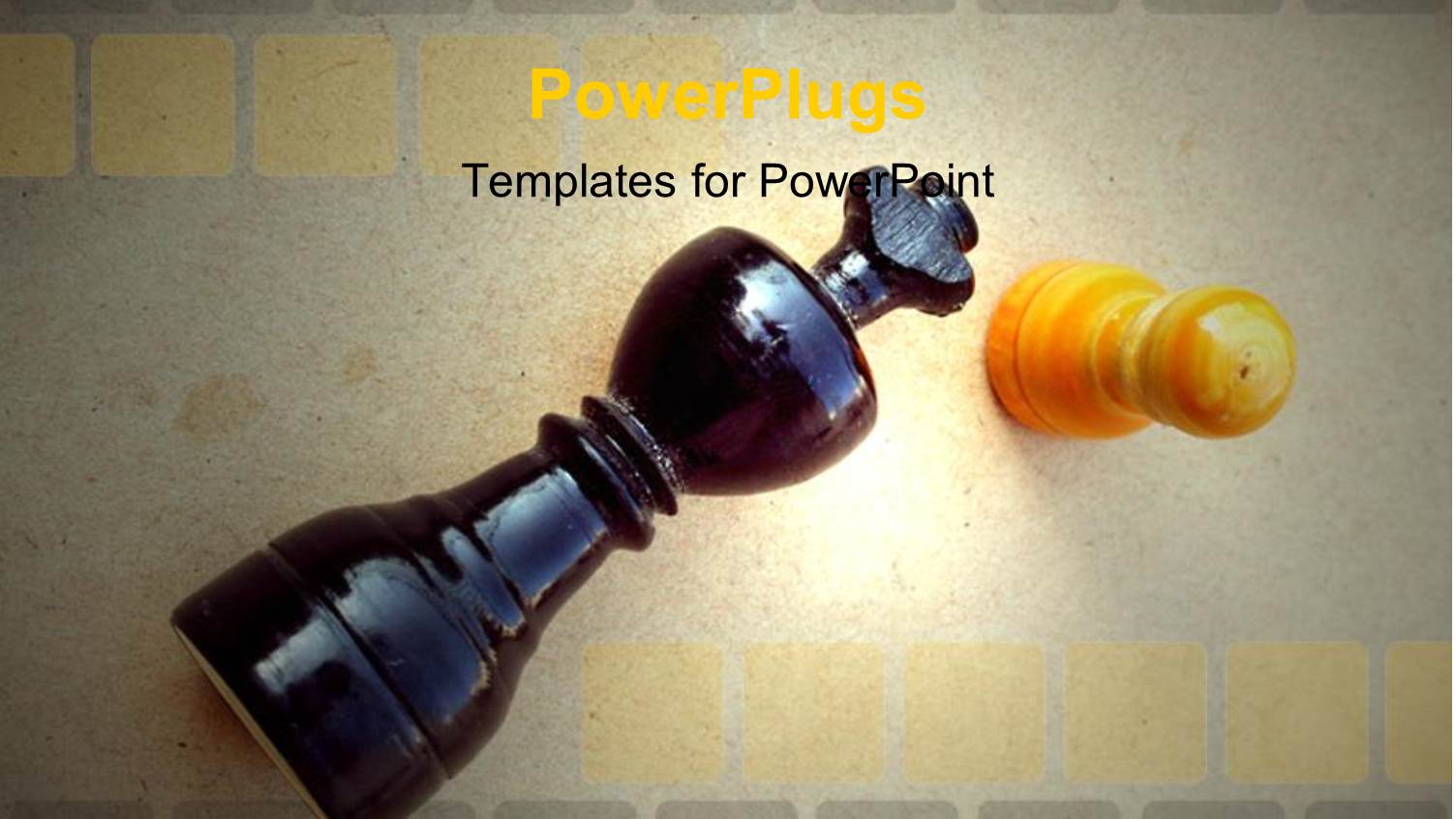 Two Chess Pieces of a Black Queen and Yellow Pawn