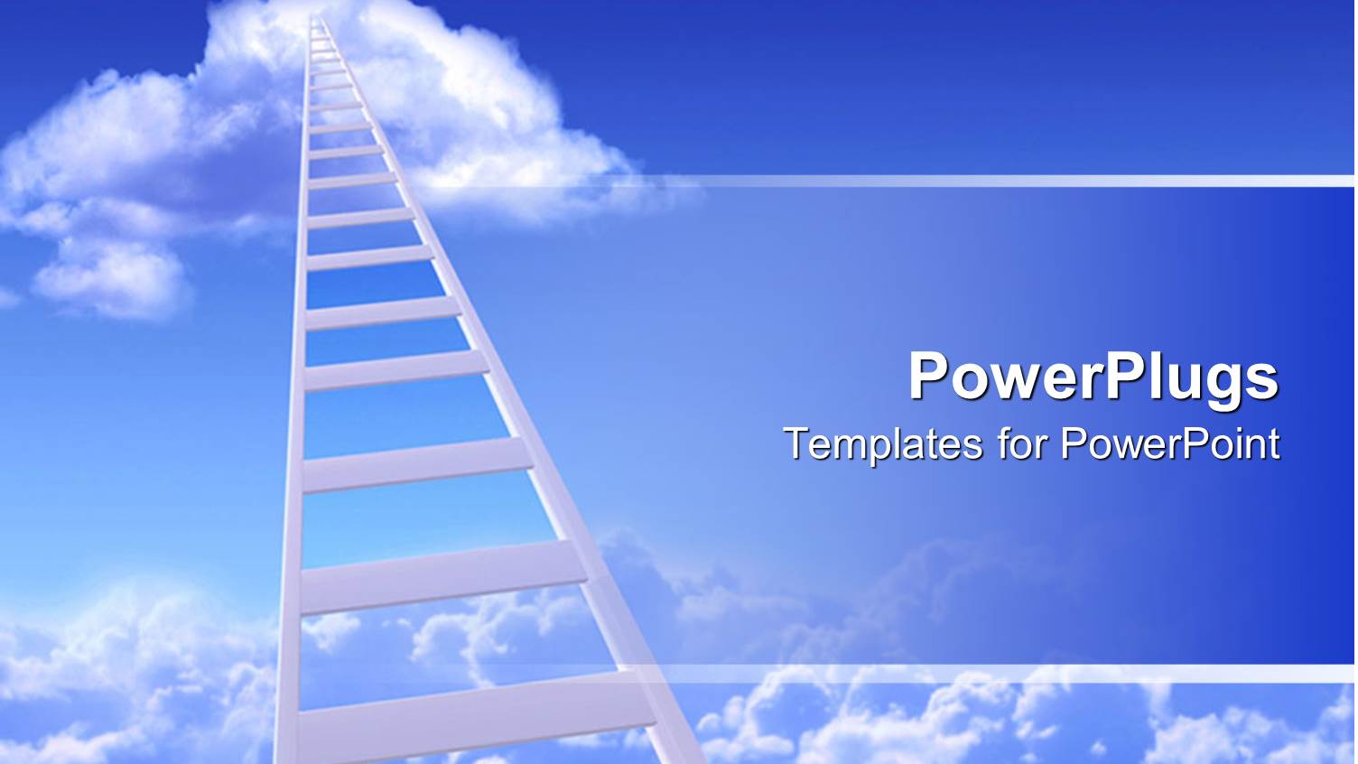 Two Clouds Connected by White Ladder