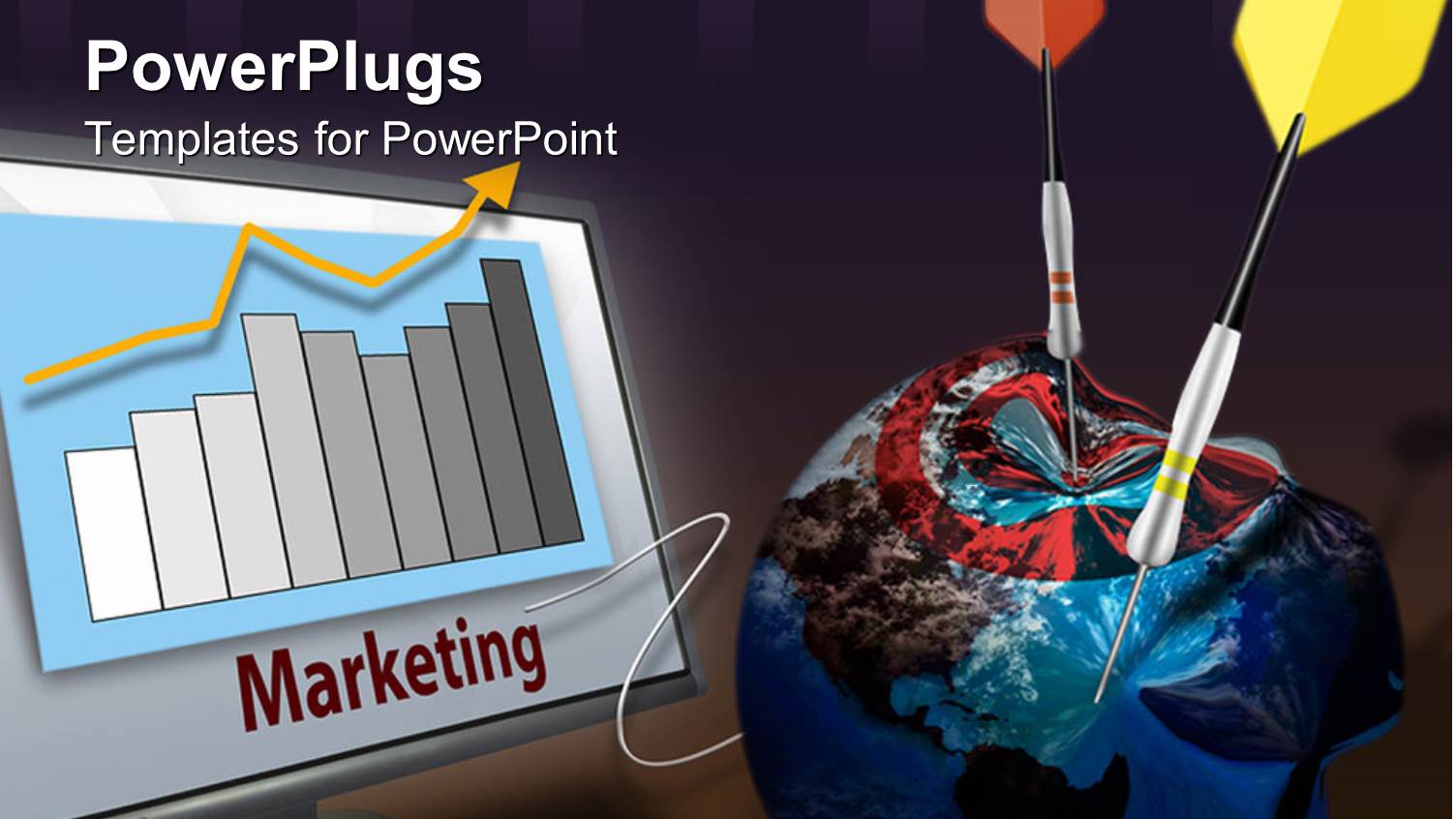 Two Darts with a Screen and Bluish Background