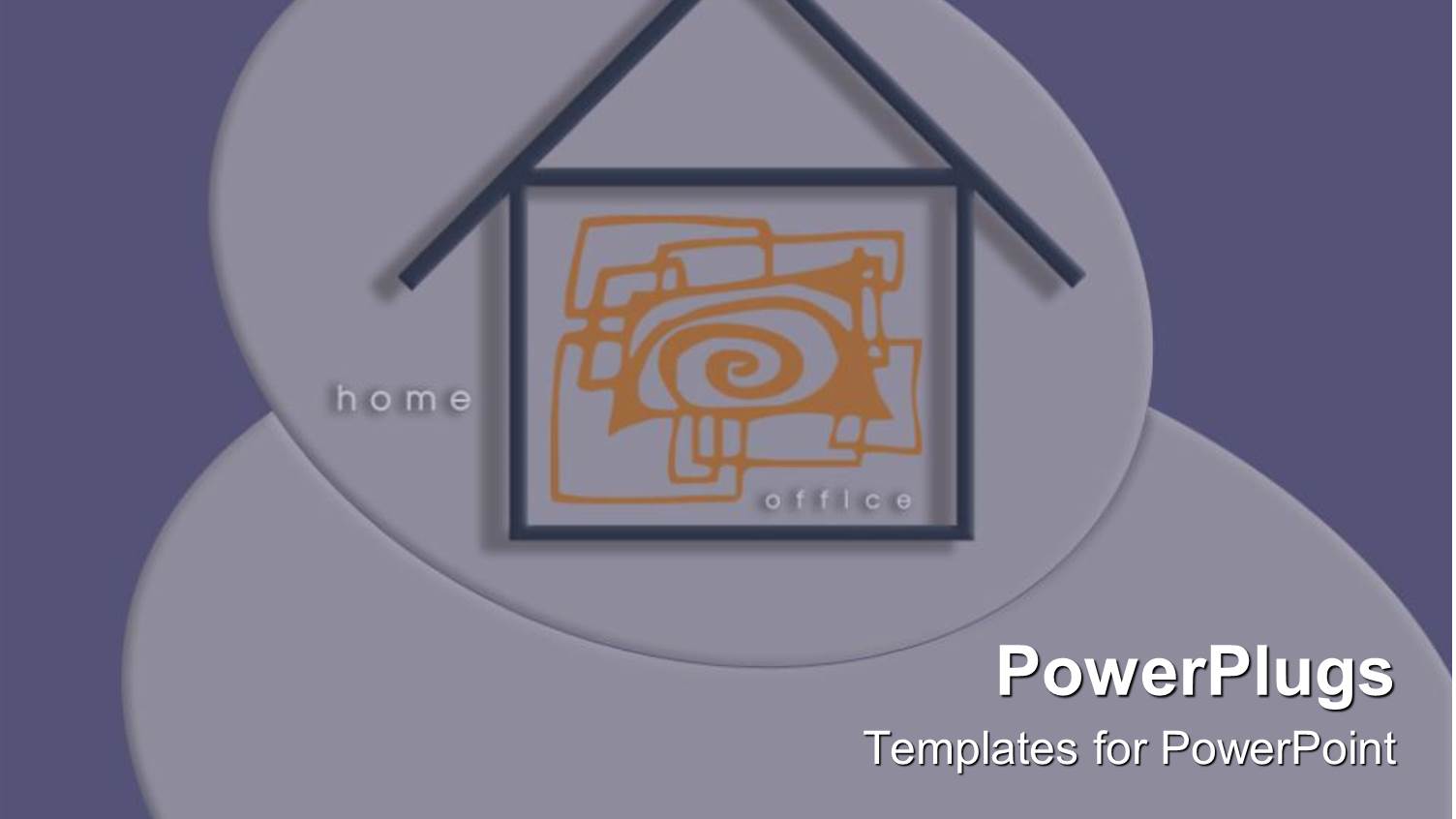 Two Dimensional Drawing of House on Grey