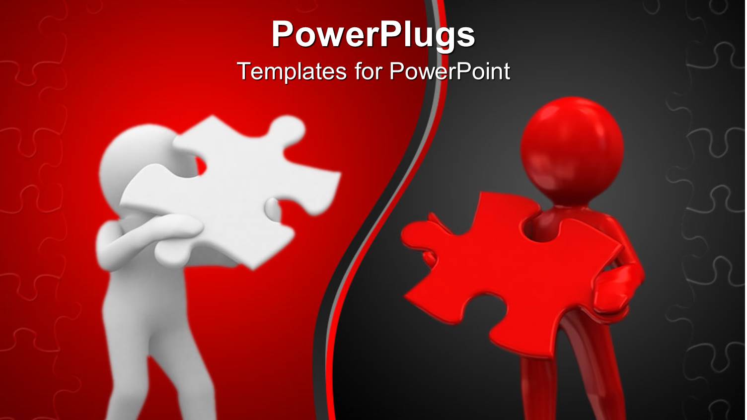 Two Figures Holding Two Pieces of the Puzzle