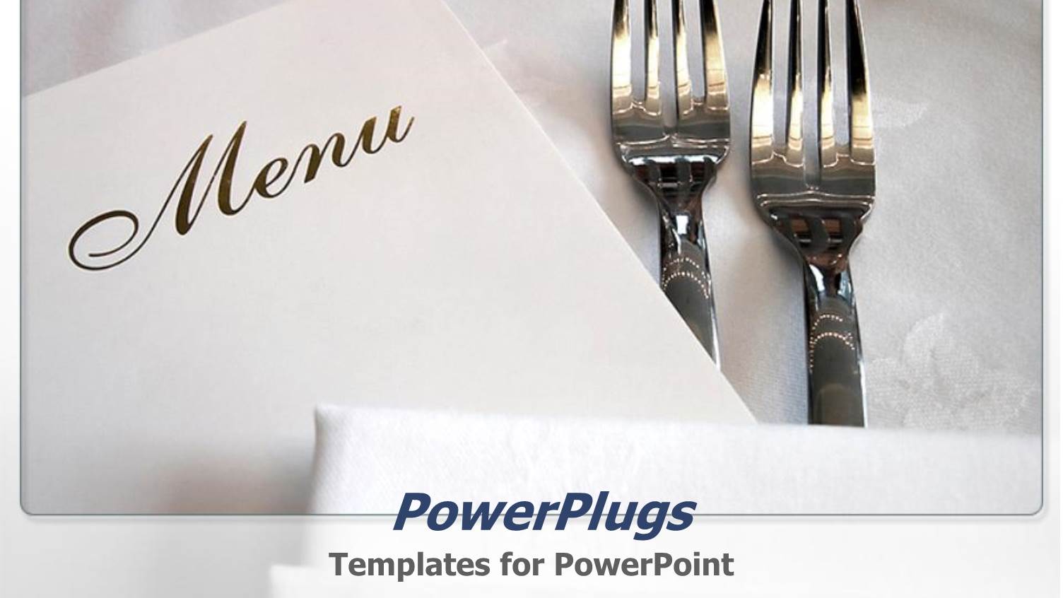 Two Forks and the Menu Card with White Background