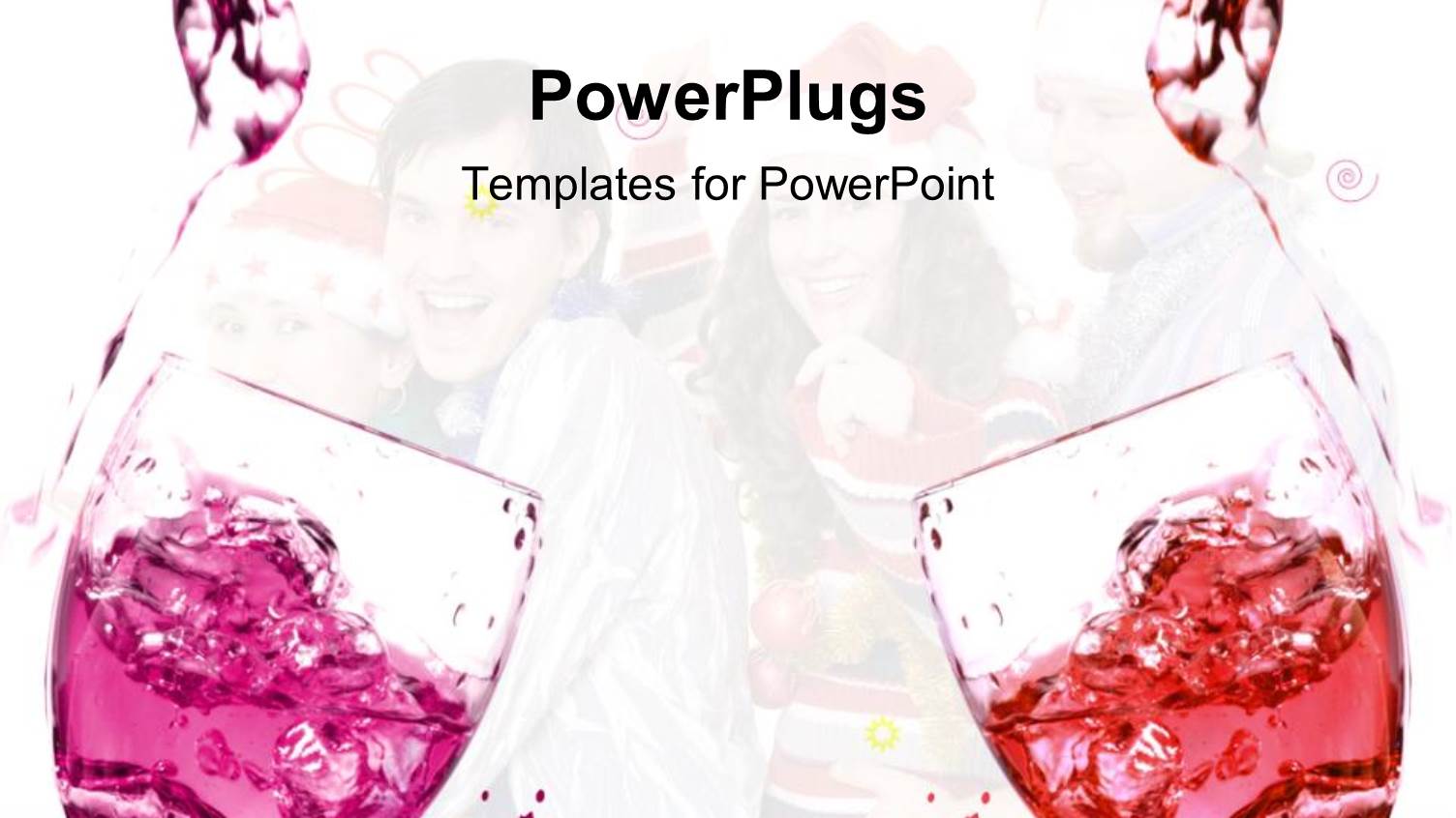 Two Glasses with Red and Pink Soft Drinks Being Poured in