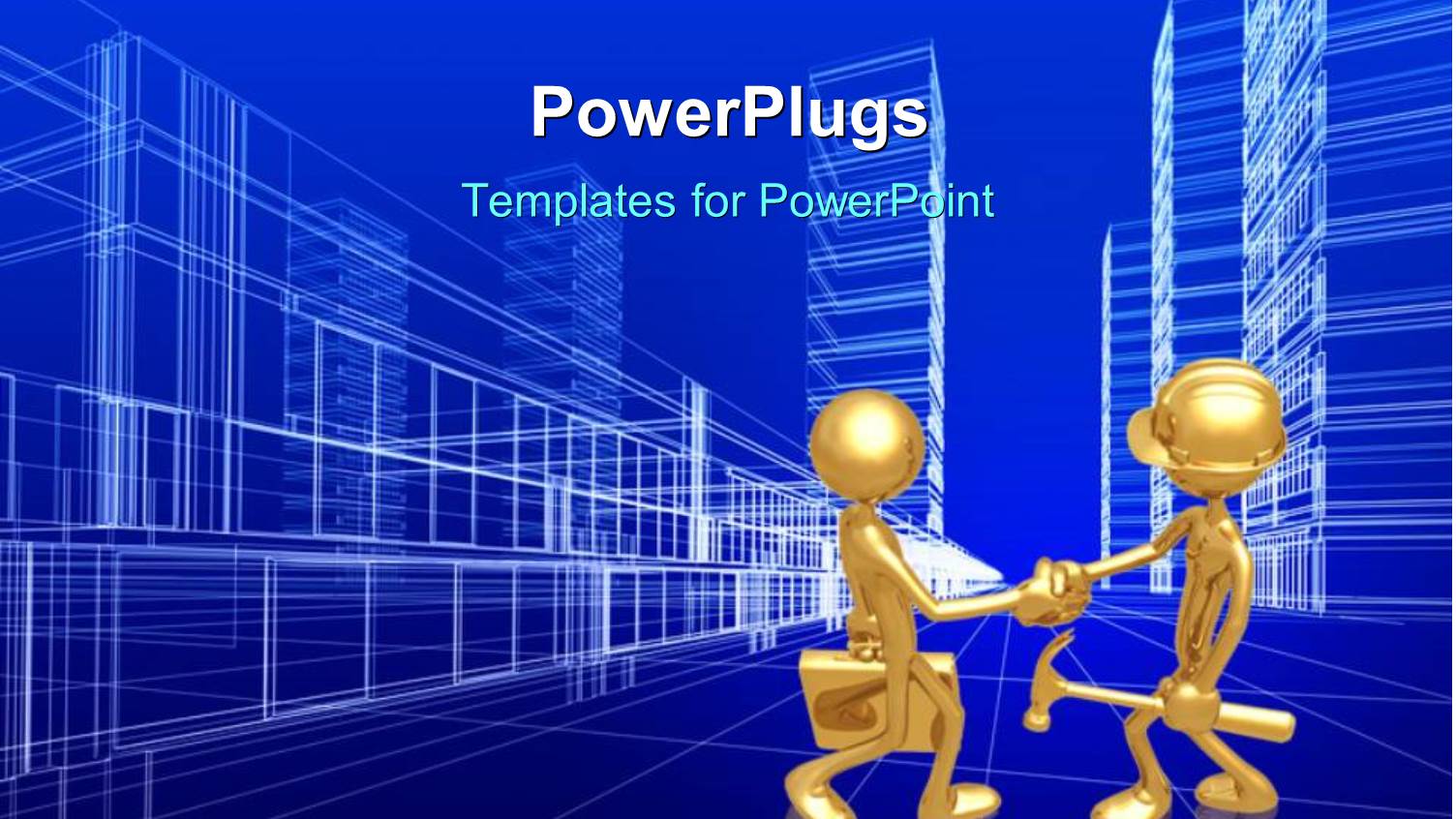 Two Gold Colored 3D Characters Shaking Hands in Agreement