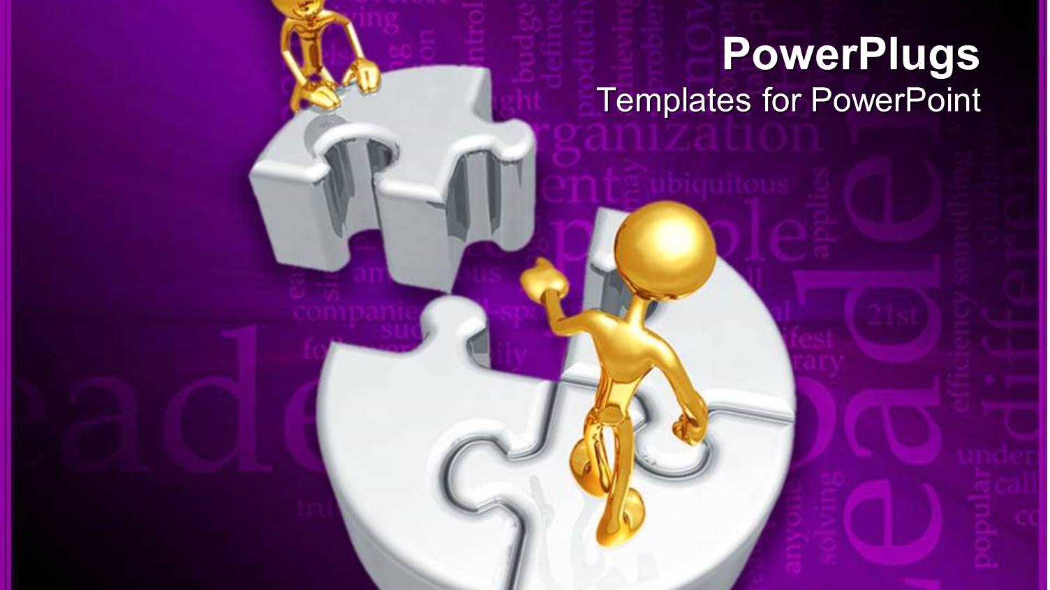 Two Gold Colored Characters Standing on a Circular Puzzle