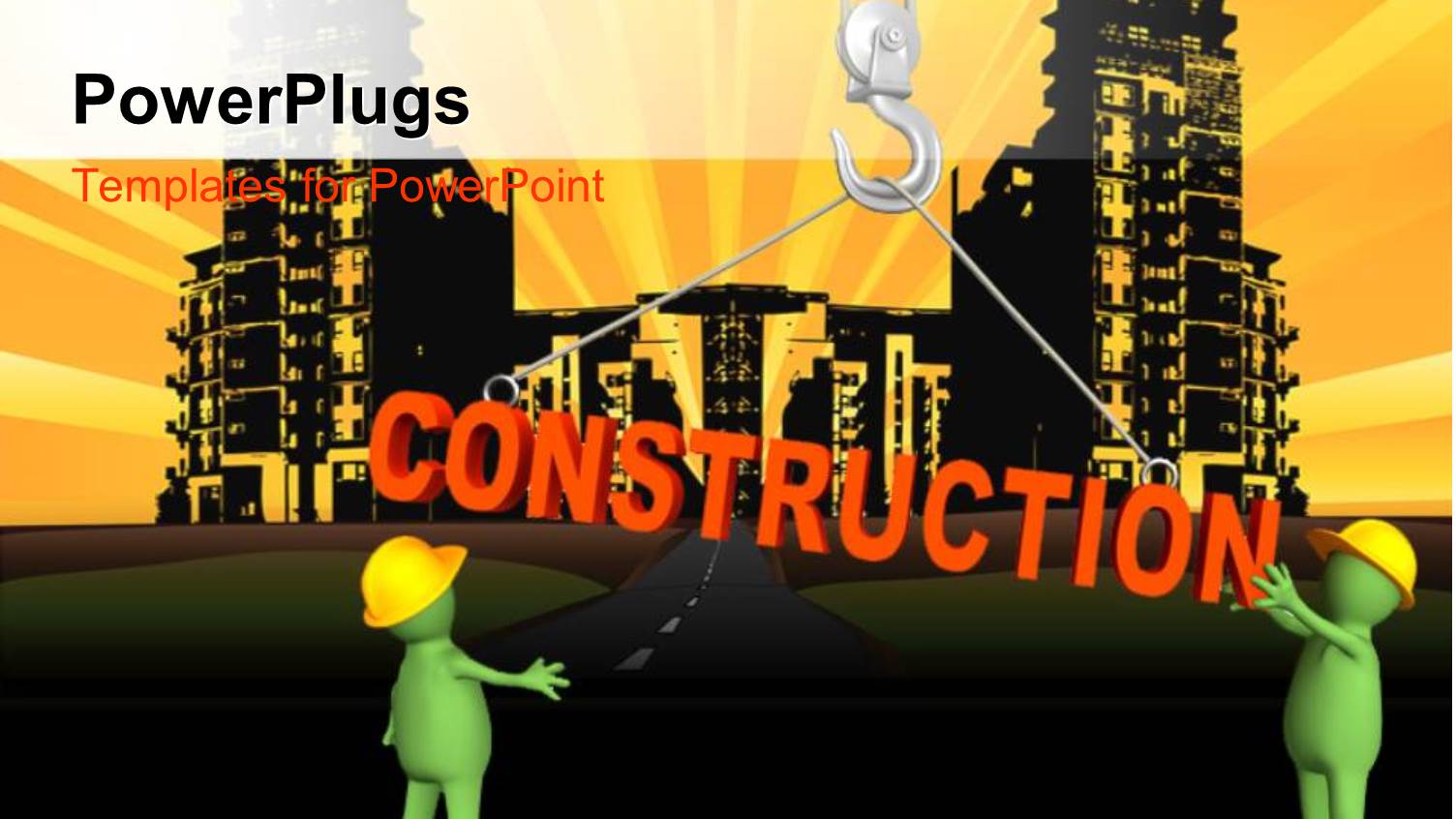 Two Green Colored 3D Characters with a Text that Spells Out the Word 