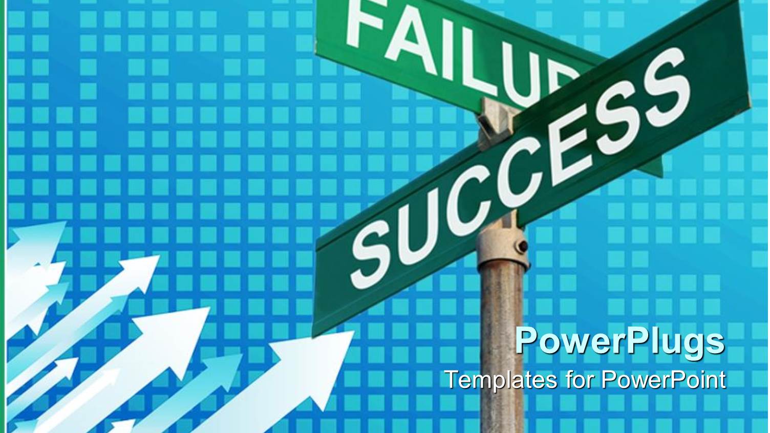 Two Green Sign Posts with the Text Failure and Success