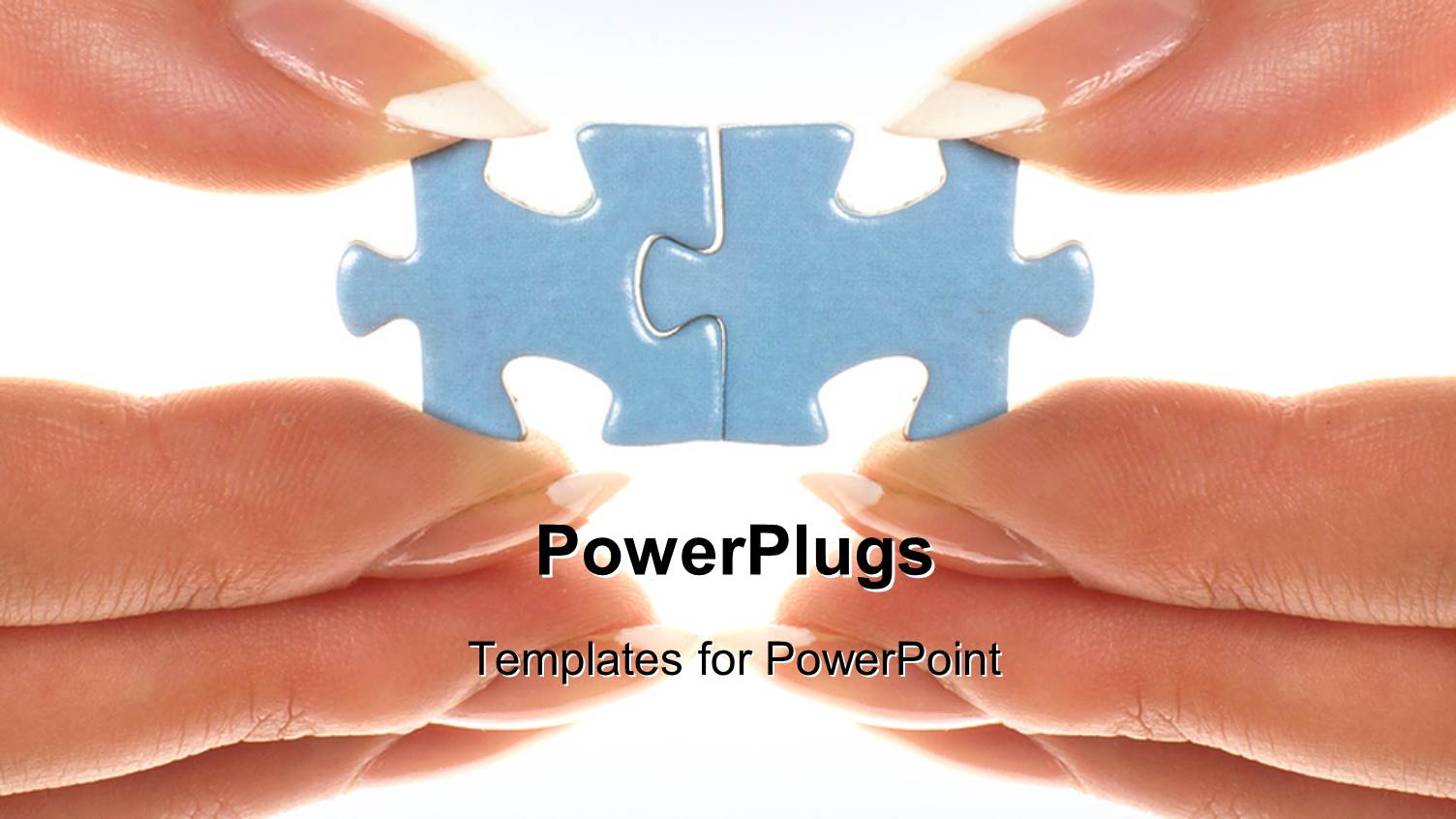 Two Hands Connecting Puzzle with White Color