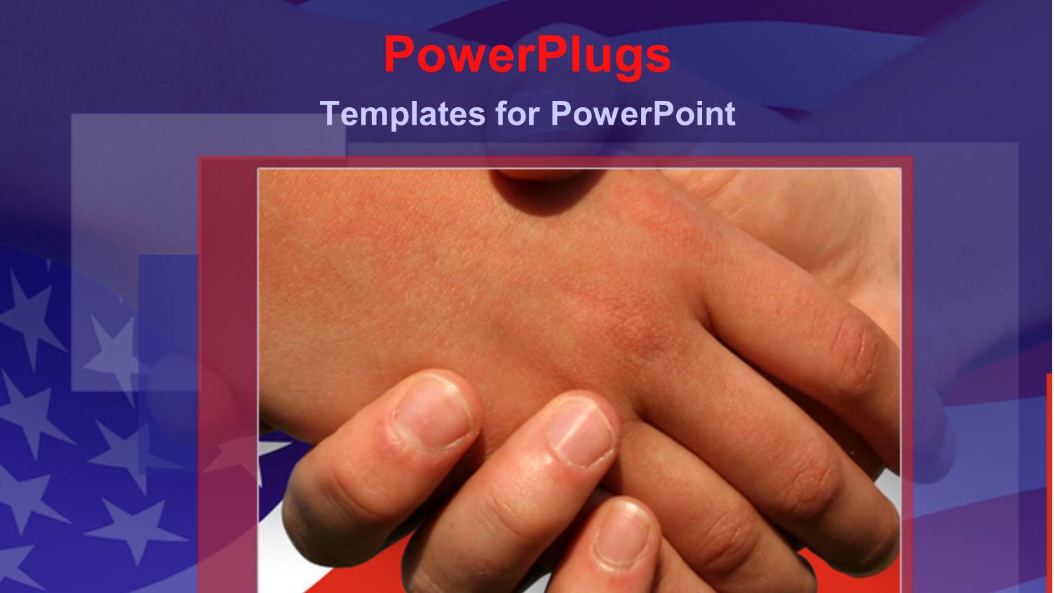 Two Hands Having a Hand Shake with a USA Flag Background