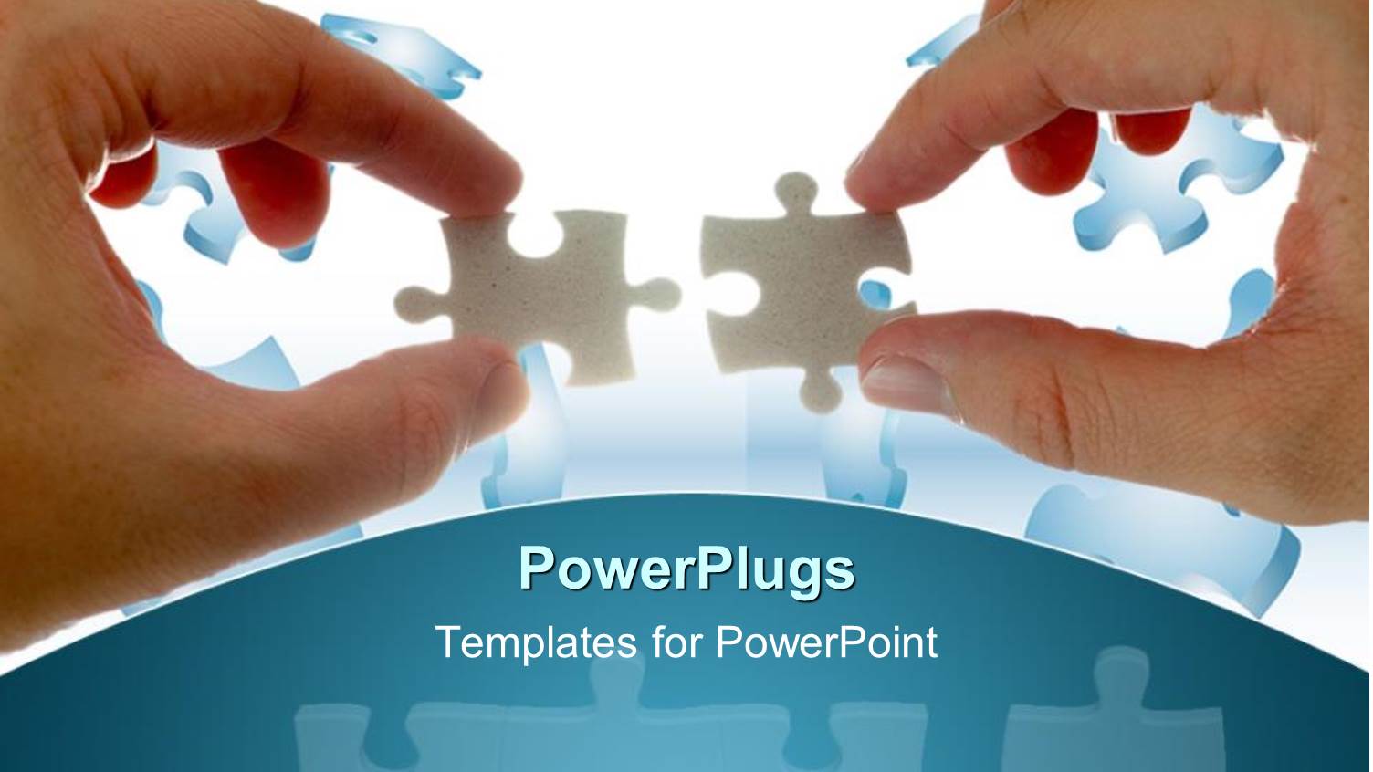 Two Hands Holding the Puzzle Pieces