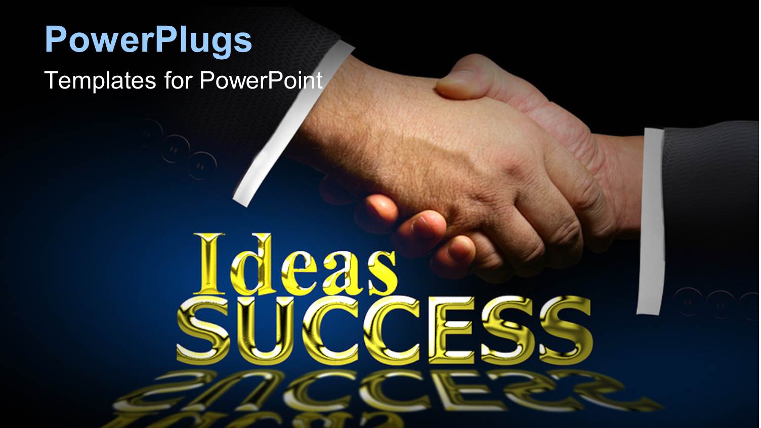 Two Hands Shaking Over a Text that Spells Out the Words 