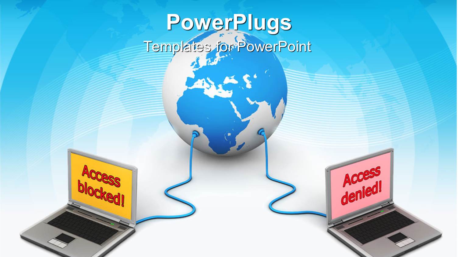 Two Laptops Connected to a Globe