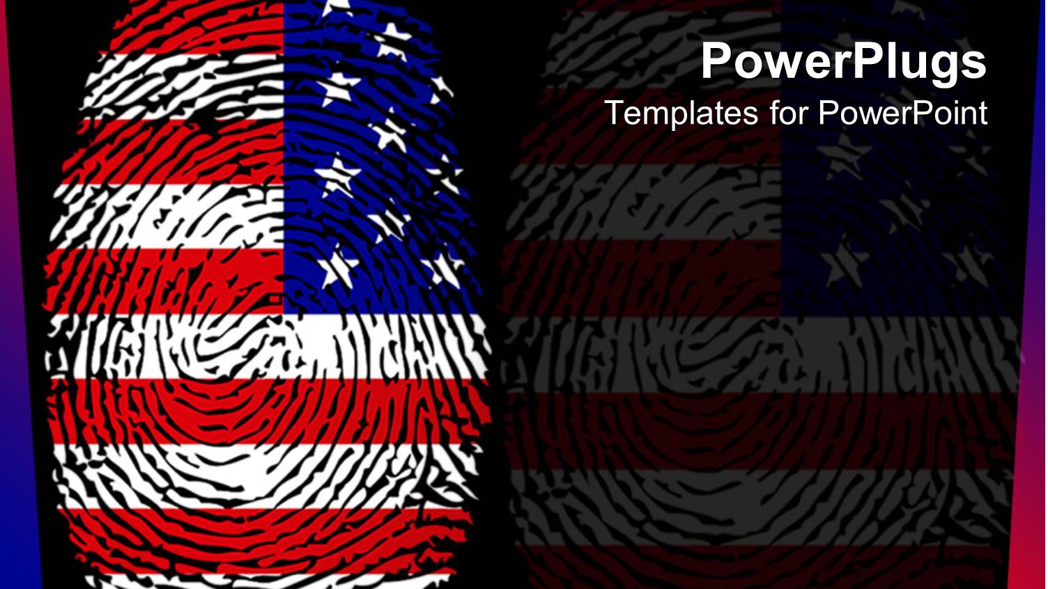 Two large Thumb Prints Colored like an American Flag