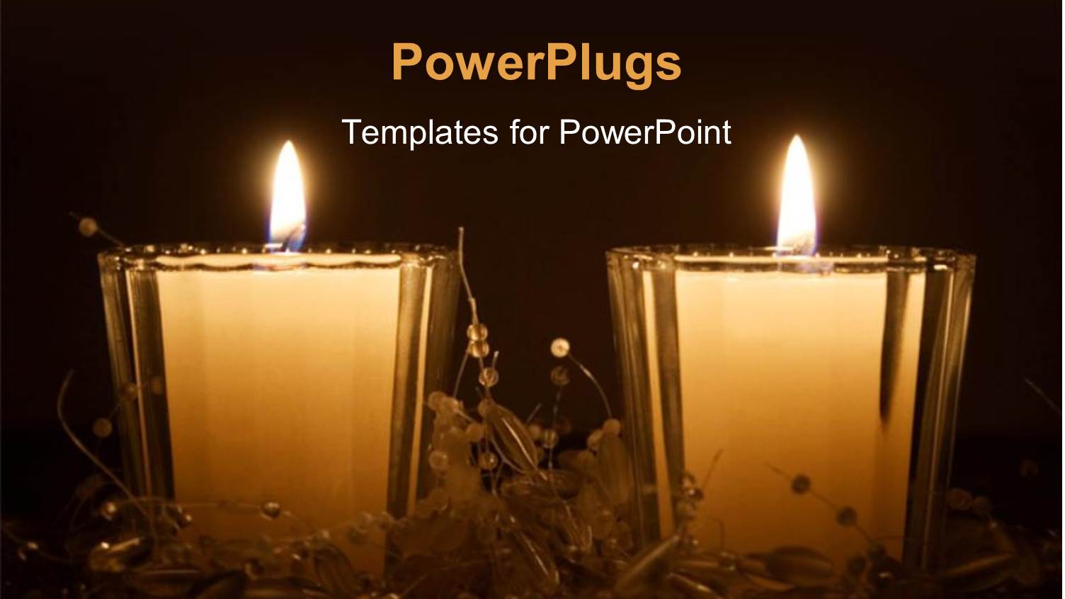 Two large White Colored Candles with some Objects Round them