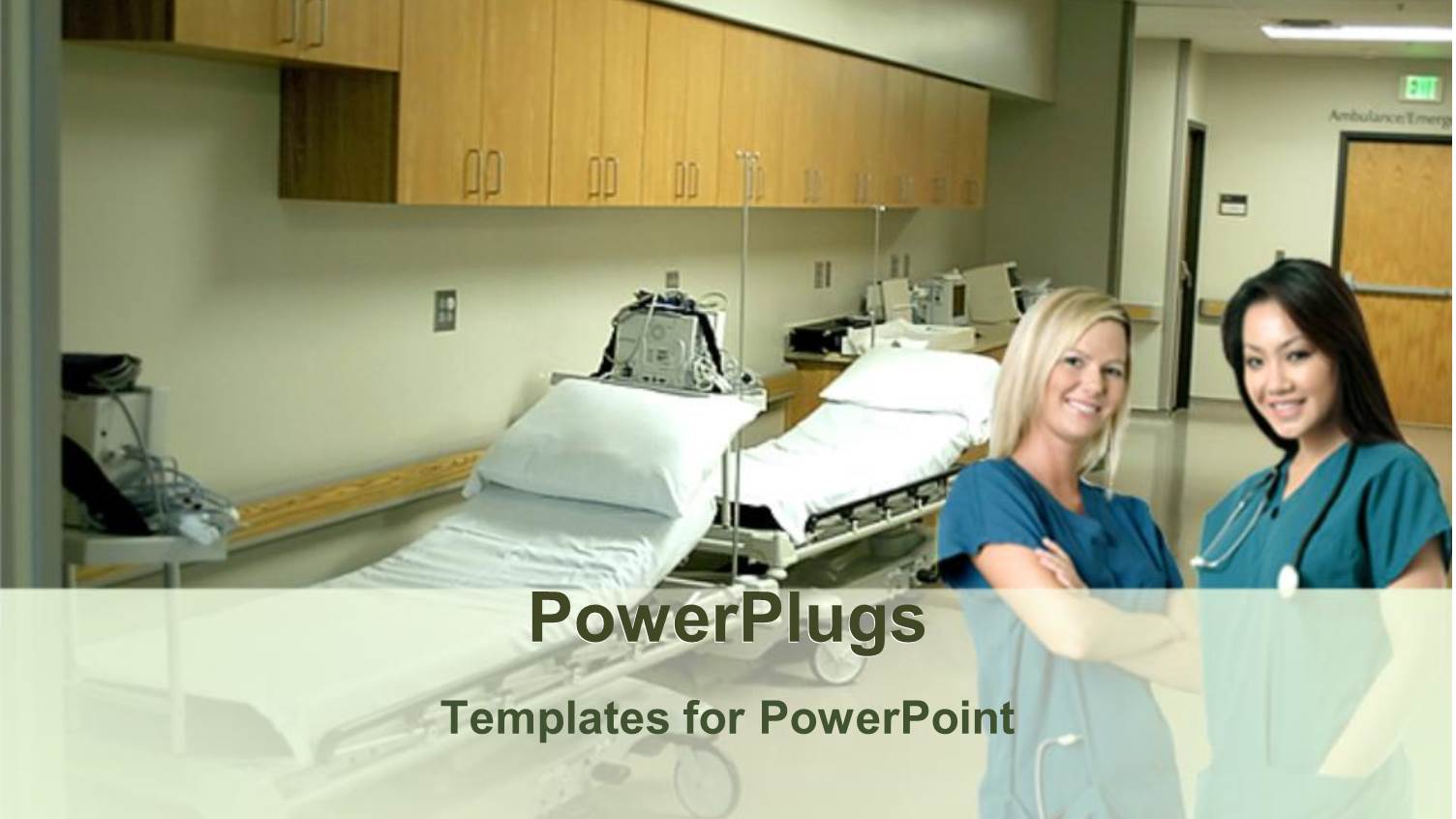 Two Nurses Standing in a Ward