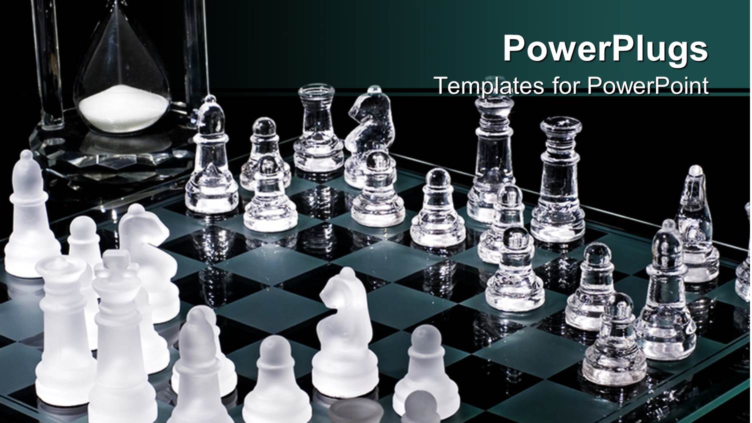 Two Opposite Players of the Chess with Timer Background