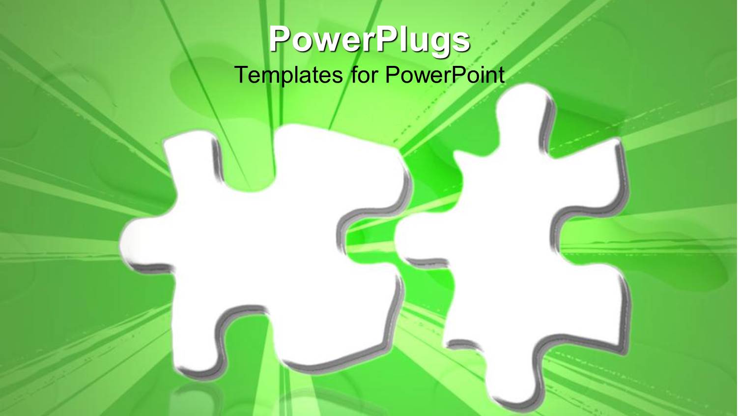 Two Parts of the Jigsaw Puzzle with Green Background