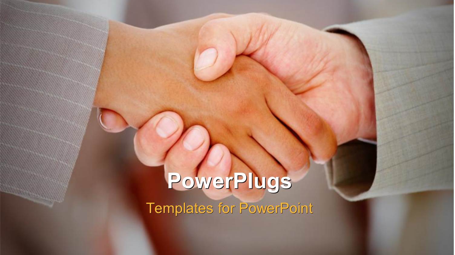 Two People Having a Handshake Over a Blurry Background