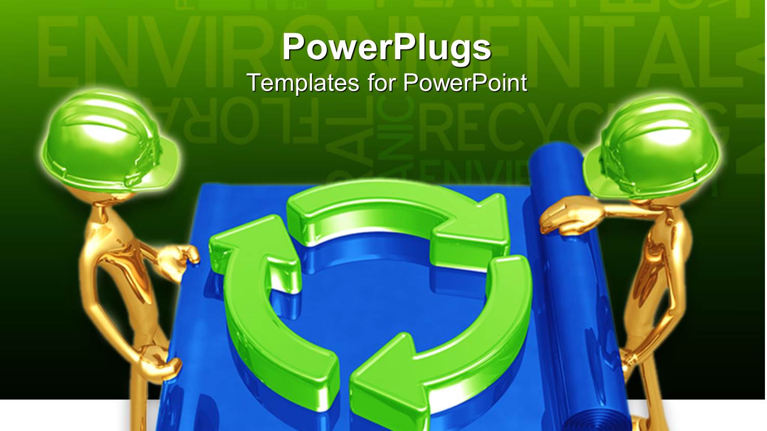 Two People Holding the Recycle Sign