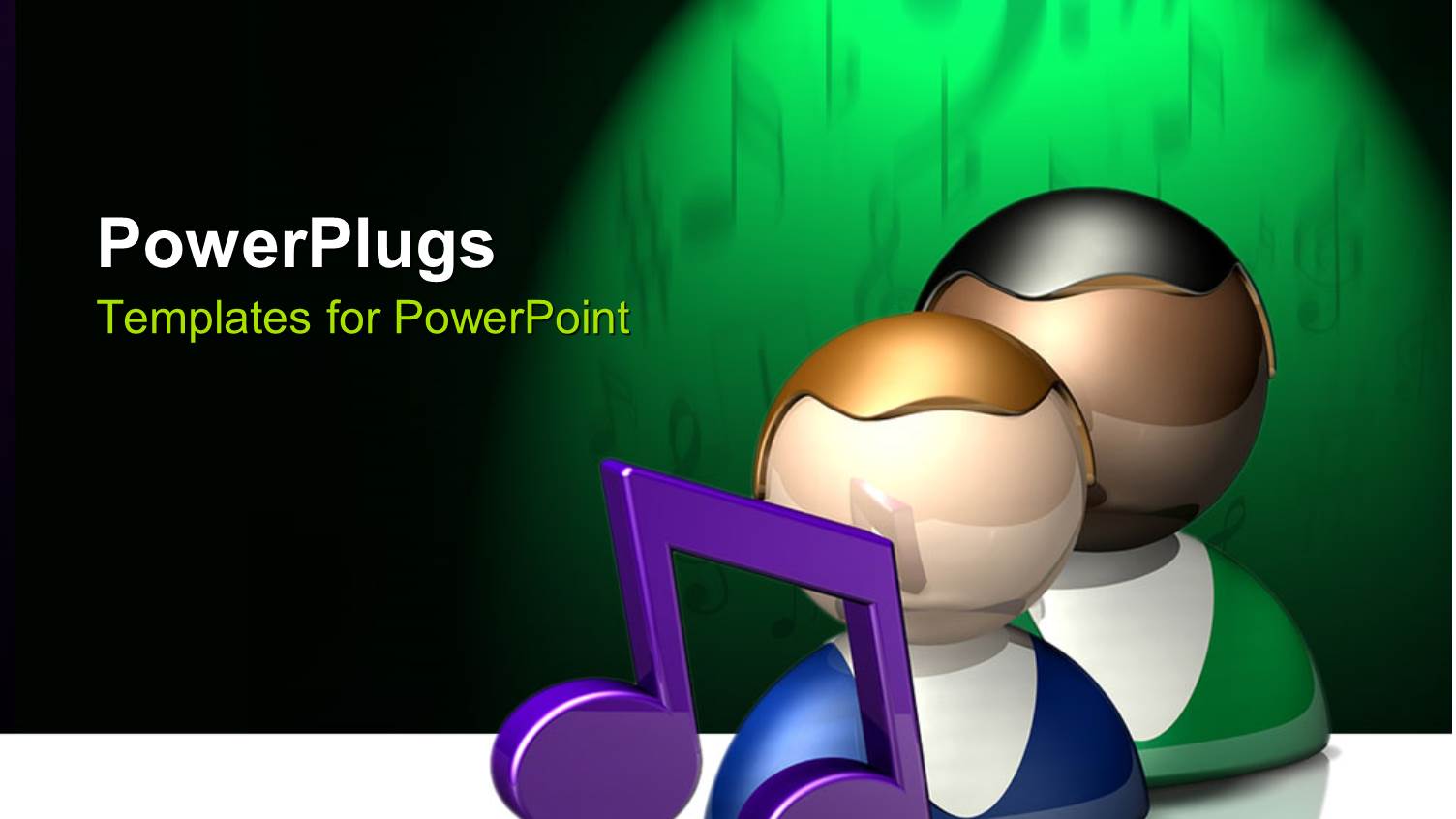 Two People with a Music Sign