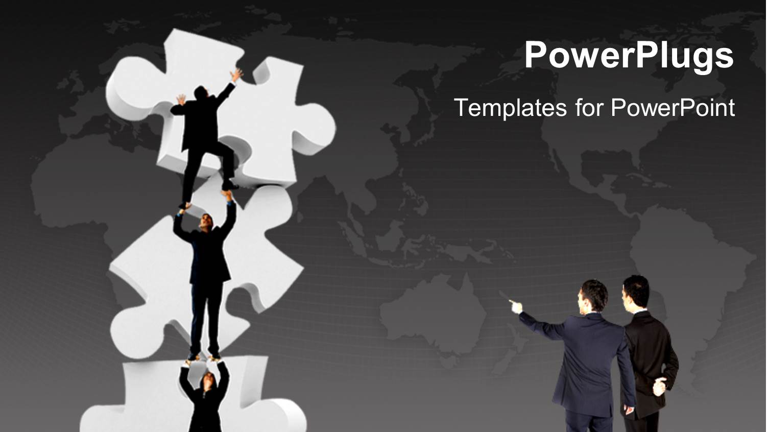 Two People with Three Others Climbing the Puzzle Wall