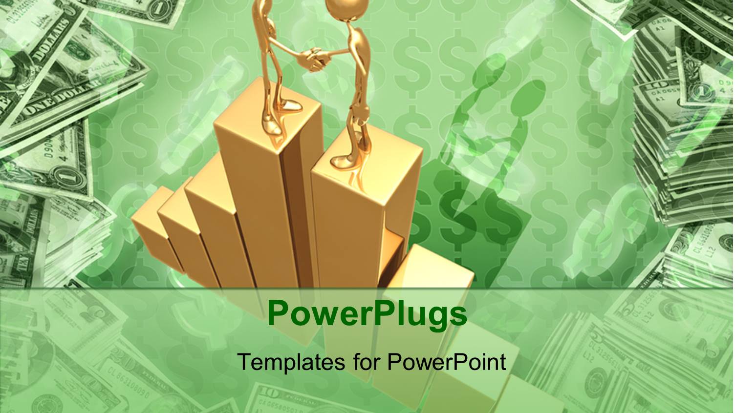 Two Persons Shaking with Each other with Dollars in the Background