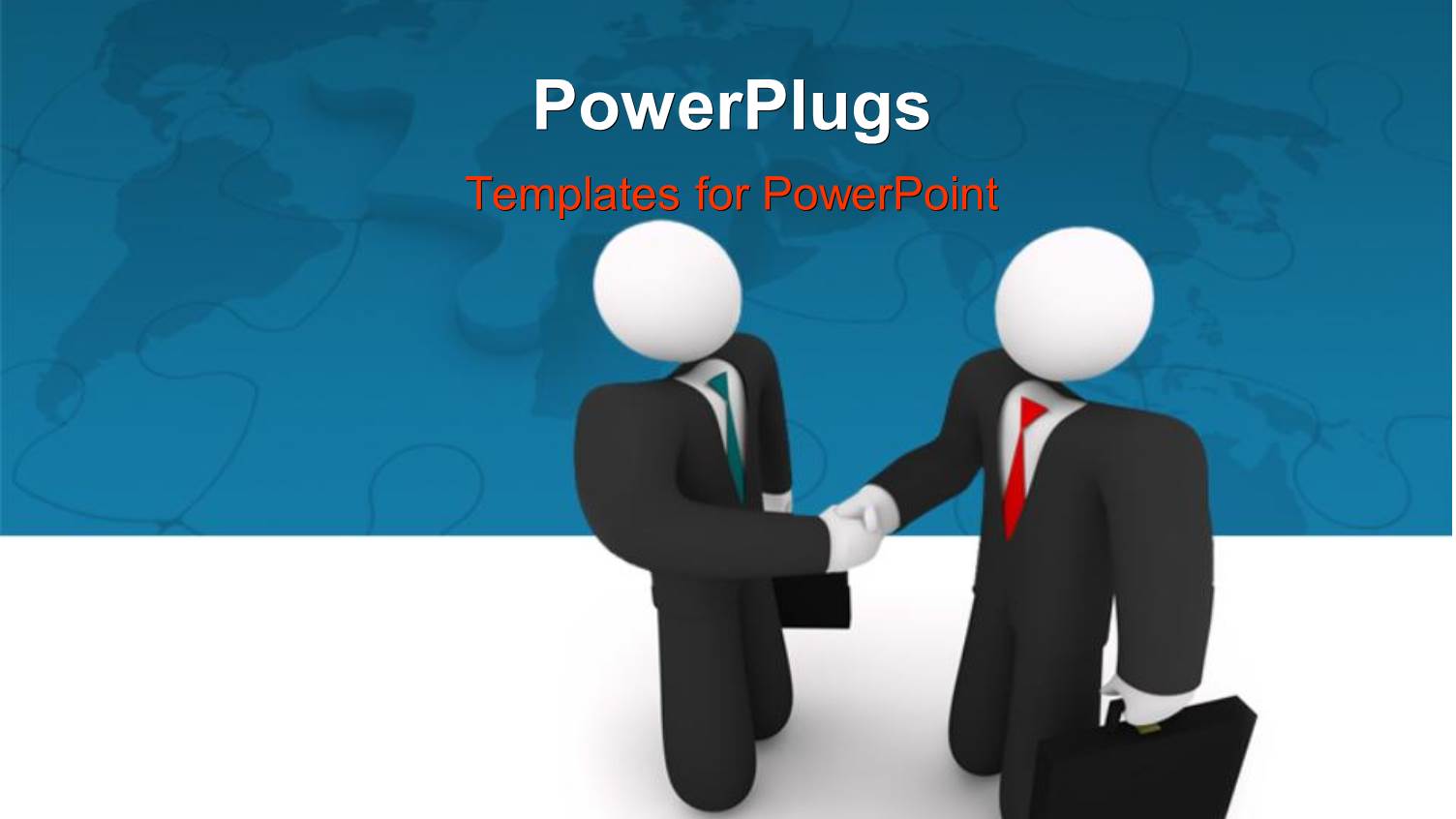 Two Professionals Shaking their Hands with Map in the Background